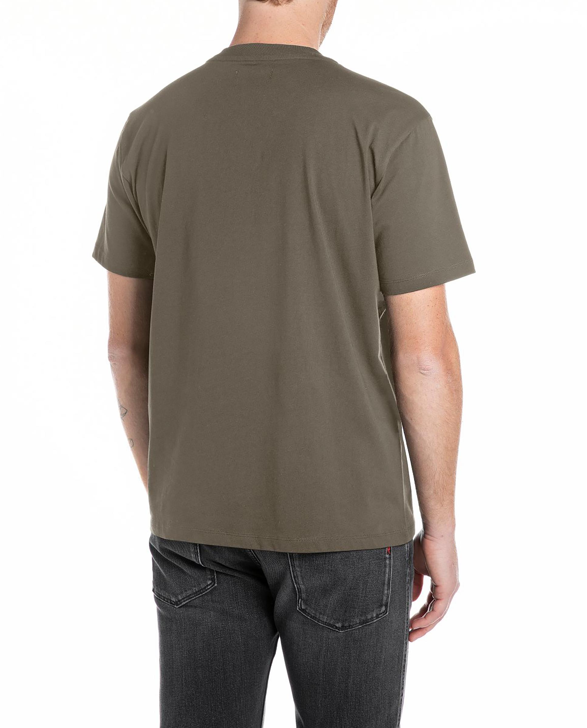 Camiseta de hombre de algodón de manga corta - Replay - Verde Verde-2