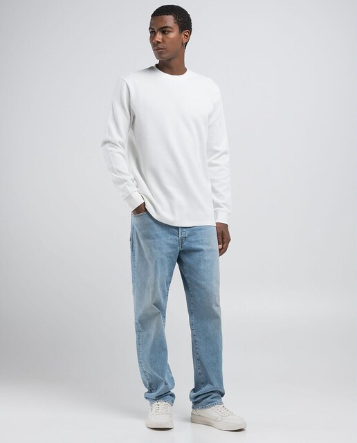 Imagen 0 de Camiseta de hombre de manga larga y cuello redondo