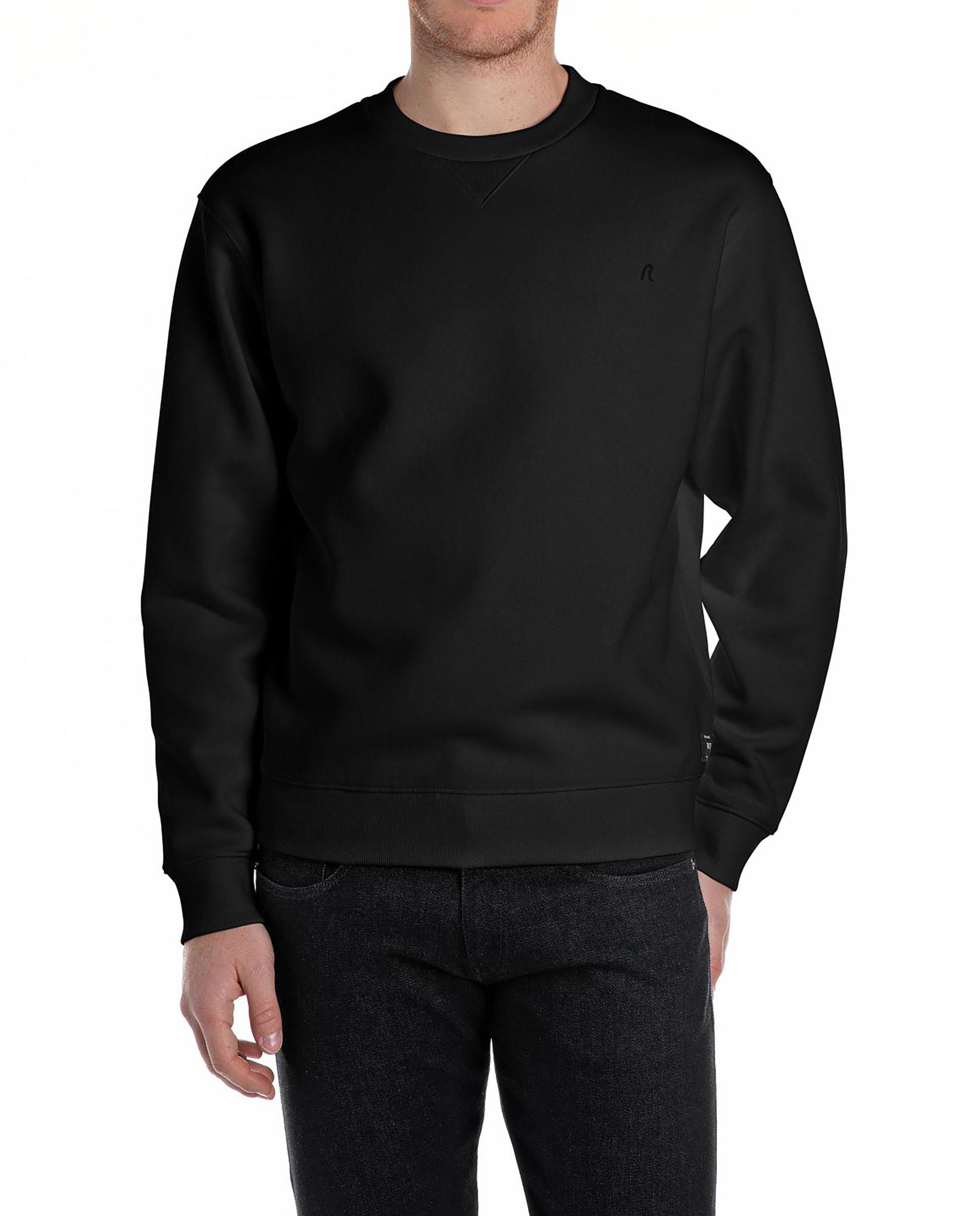 Imagen 0 de Sudadera de hombre básica de cuello redondo Negro