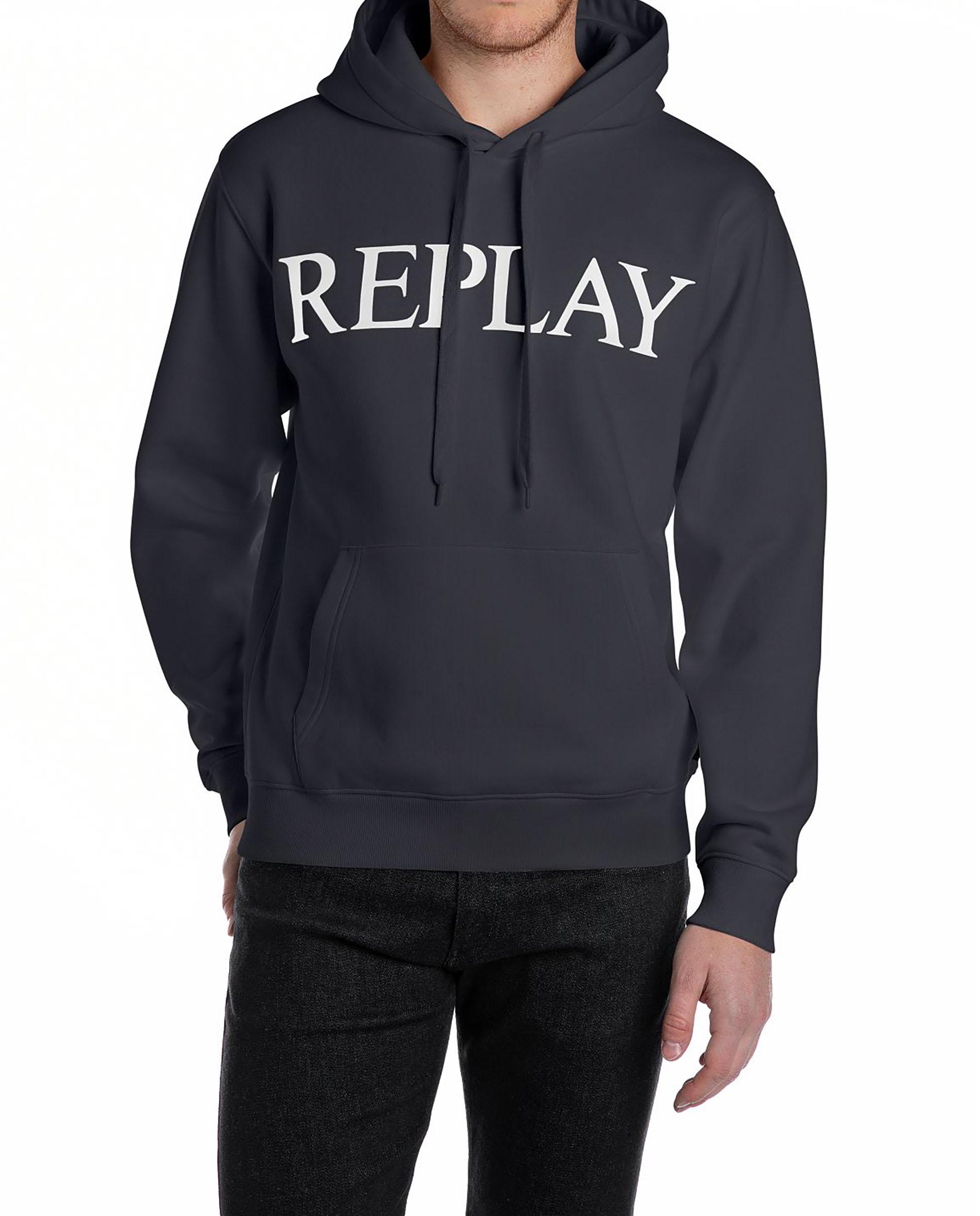 Imagen 0 de Sudadera de hombre con capucha y logo frontal Azul marino
