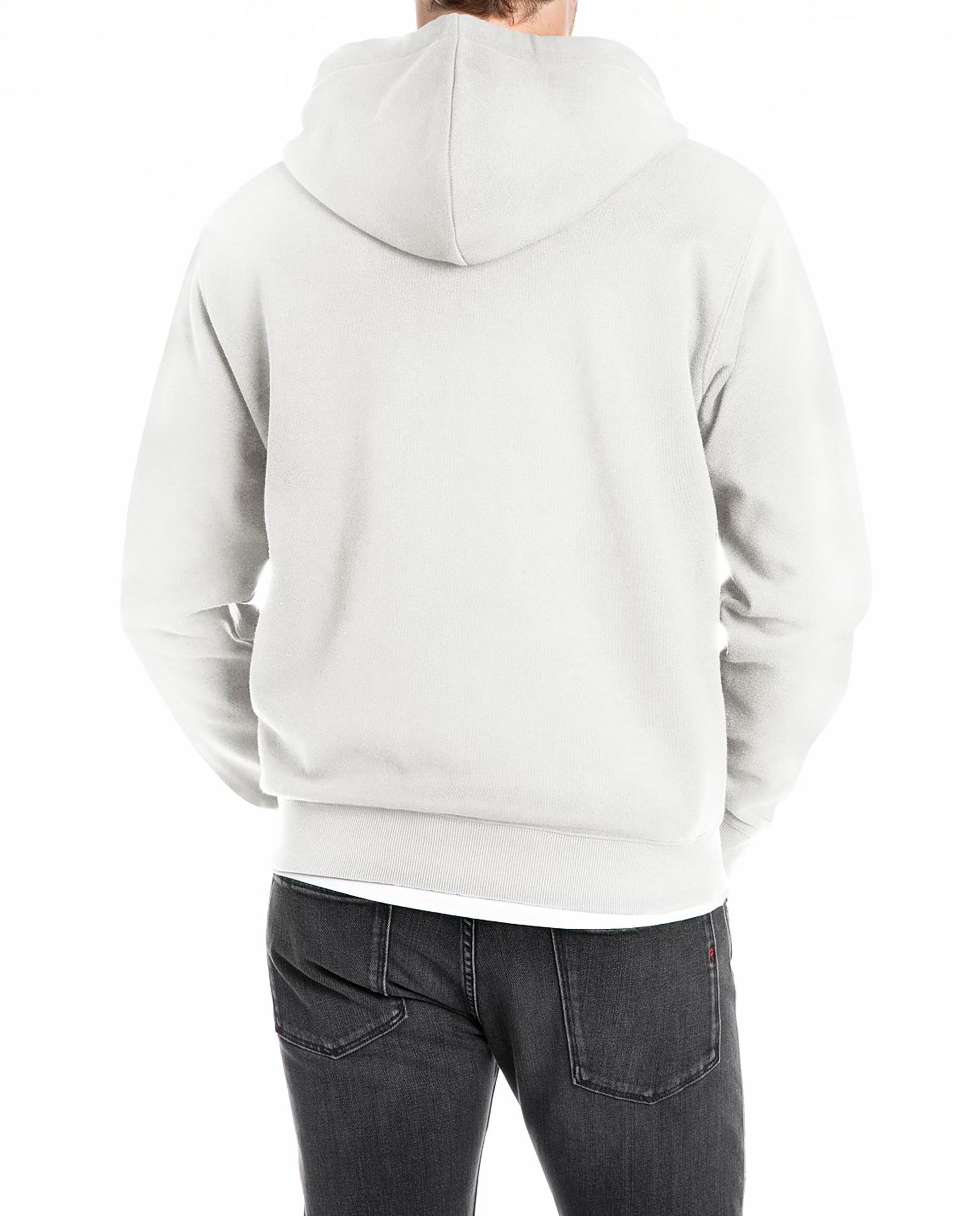 Sudadera de hombre con cremallera y capucha - Replay - Blanco Blanco-2