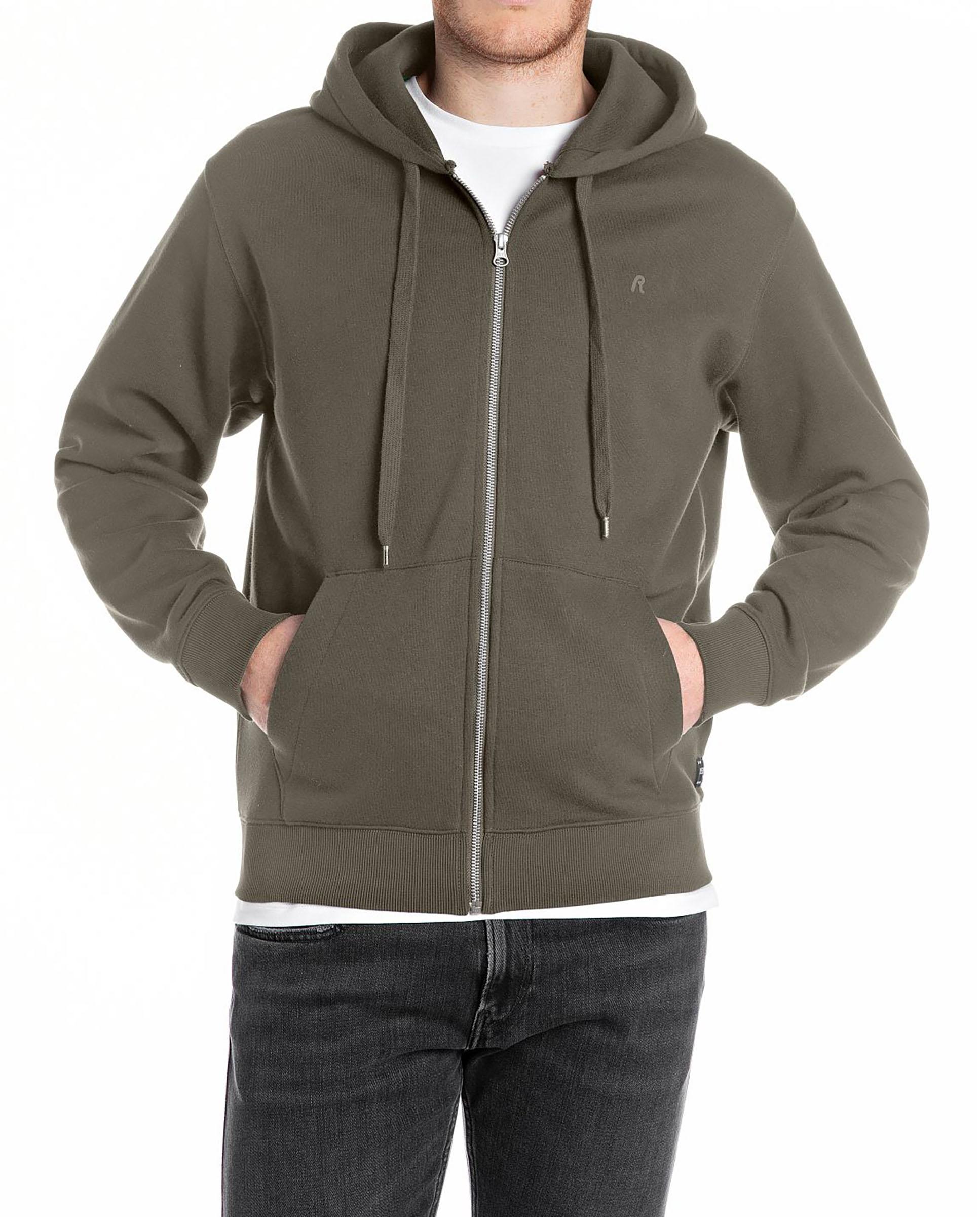 Sudadera de hombre con capucha y cremallera - Replay - Verde Verde-1