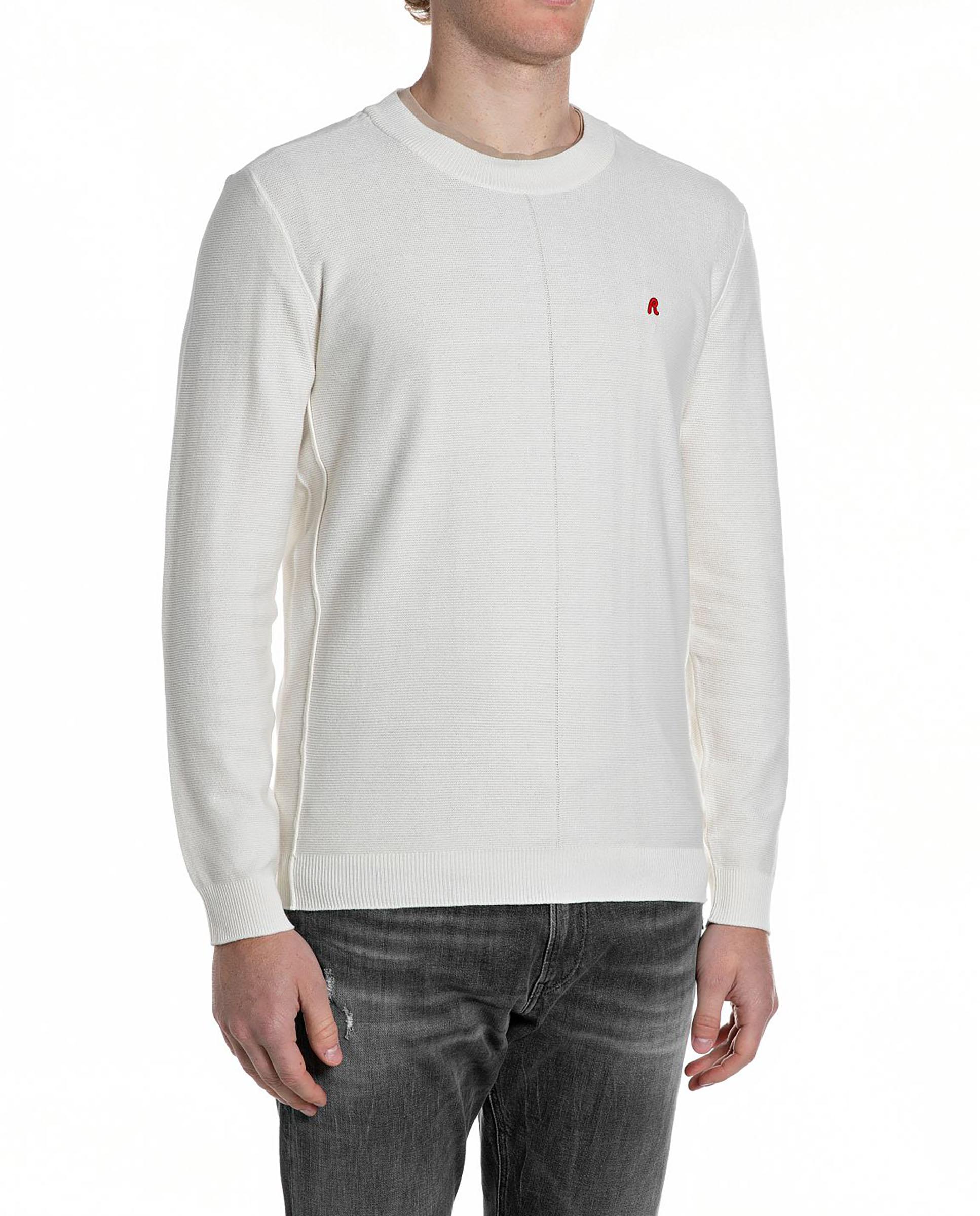 Jersey de hombre de cuello redondo de algodón - Replay - Crema Crema-1