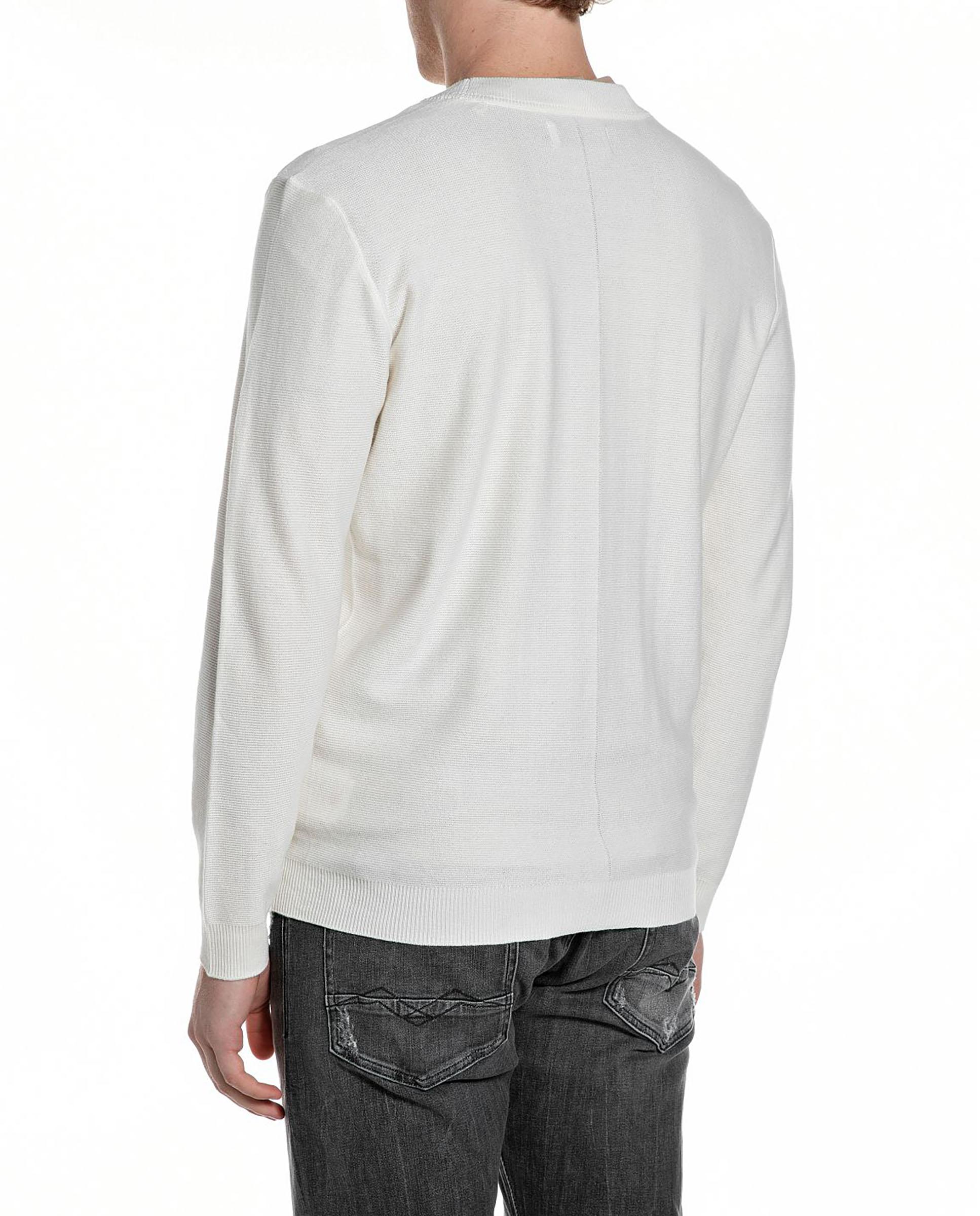 Jersey de hombre de cuello redondo de algodón - Replay - Crema Crema-2