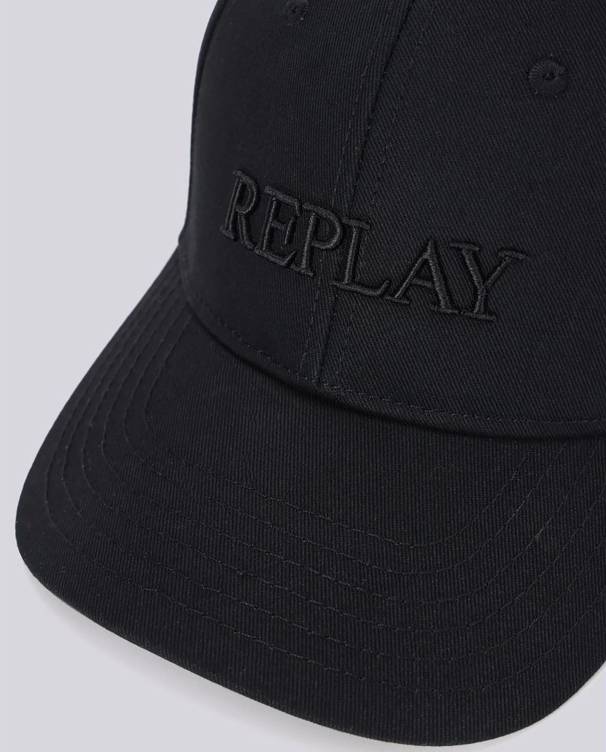 Imagen 2 de Gorra de hombre con logo bordado frontal - Replay - Negro Negro