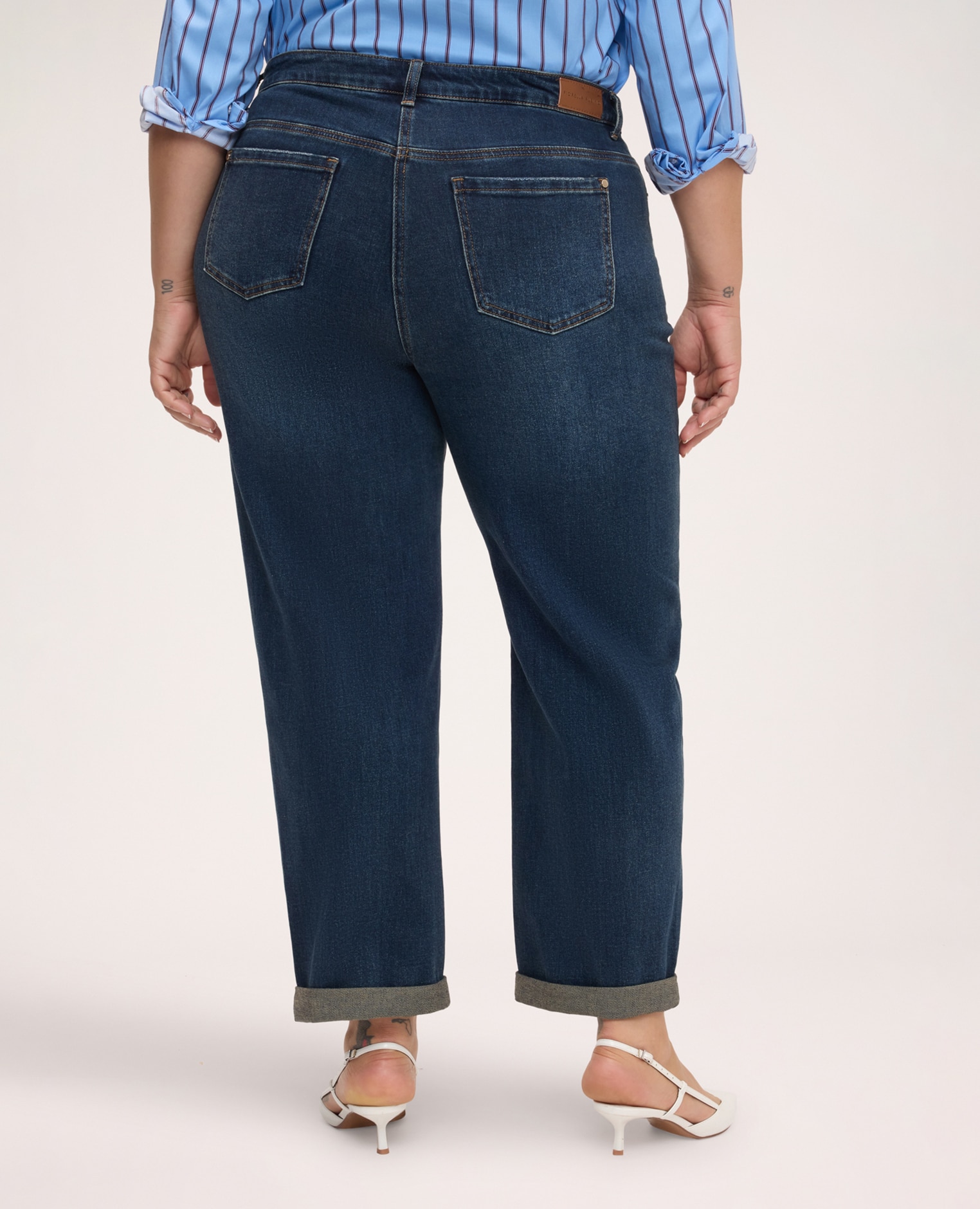 Jeans de mujer balloon lavado used ajuste y diseño para el máximo confort - Fiorella Rubino - Azul Azul-2