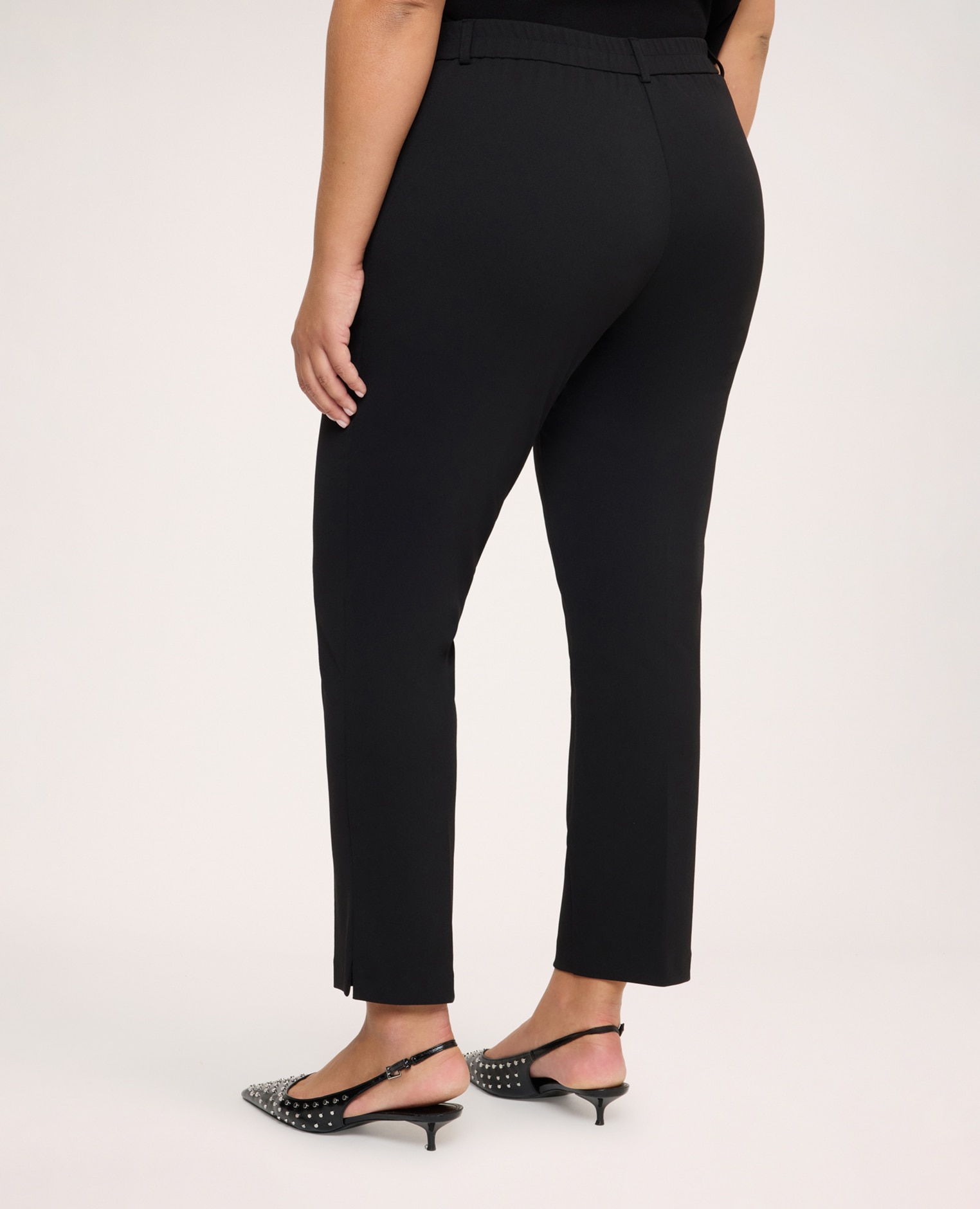 Pantalones de mujer new york en tejido elástico para una comodidad que dura todo el día - Fiorella Rubino - Negro Negro-2