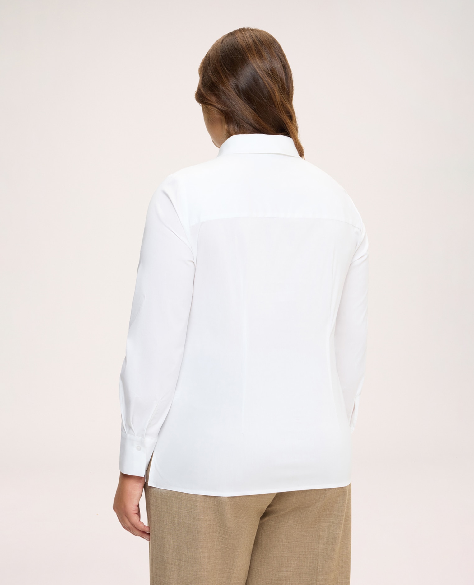 Camisa de mujer con corbata removible cierre con botones dorados - Fiorella Rubino - Blanco Blanco-2