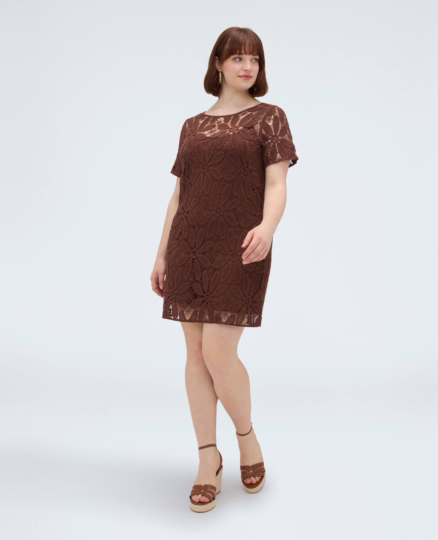 Fiorella Rubino - Vestido corto crochet cómoda combinación.