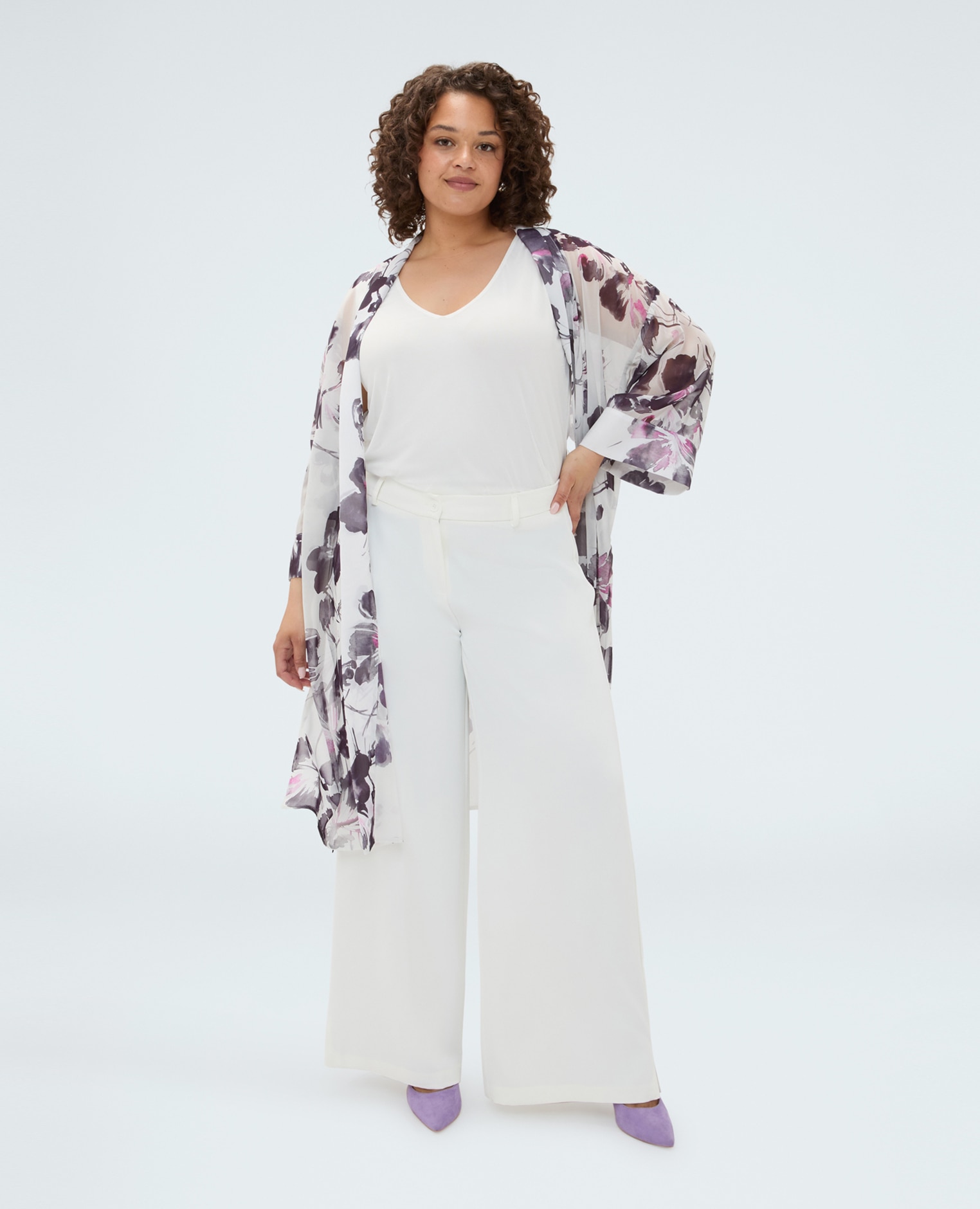 Fiorella Rubino - Pantalones de mujer wide leg en tejido fluido ajuste y diseño para el máximo confort.