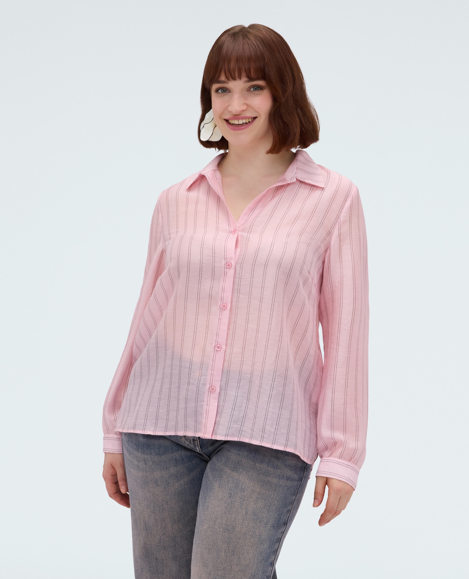 Fiorella Rubino - Camisa de mujer de rayas en mezcla de lyocell para una sensación agradable en la piel.