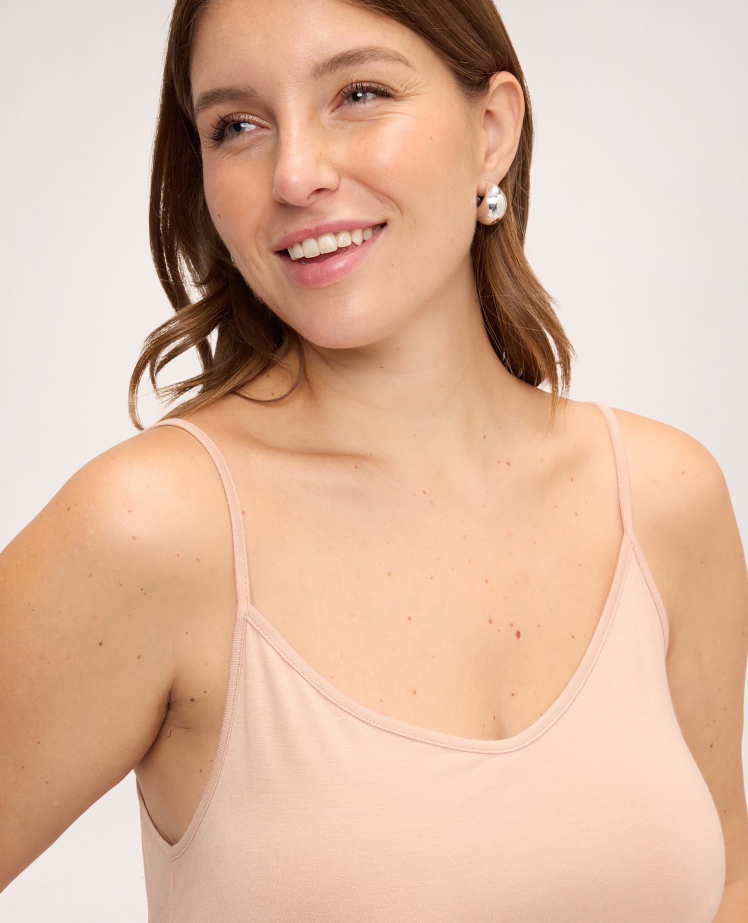 Top de mujer de punto de viscosa con escote en v en viscosa elástica - Fiorella Rubino - Rosa Rosa-4