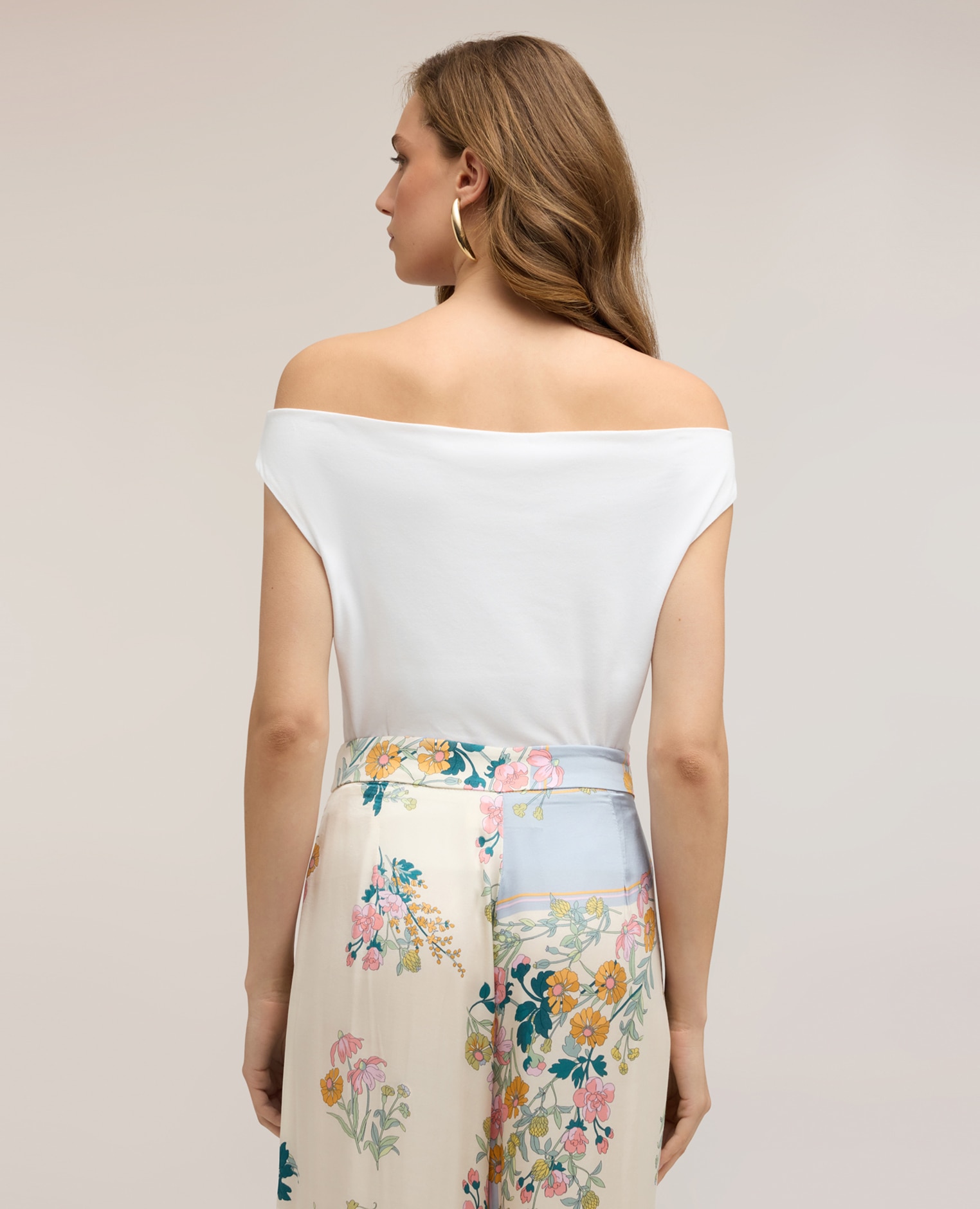 Top de mujer off-shoulders ajuste entallado - Motivi - Blanco Blanco-2