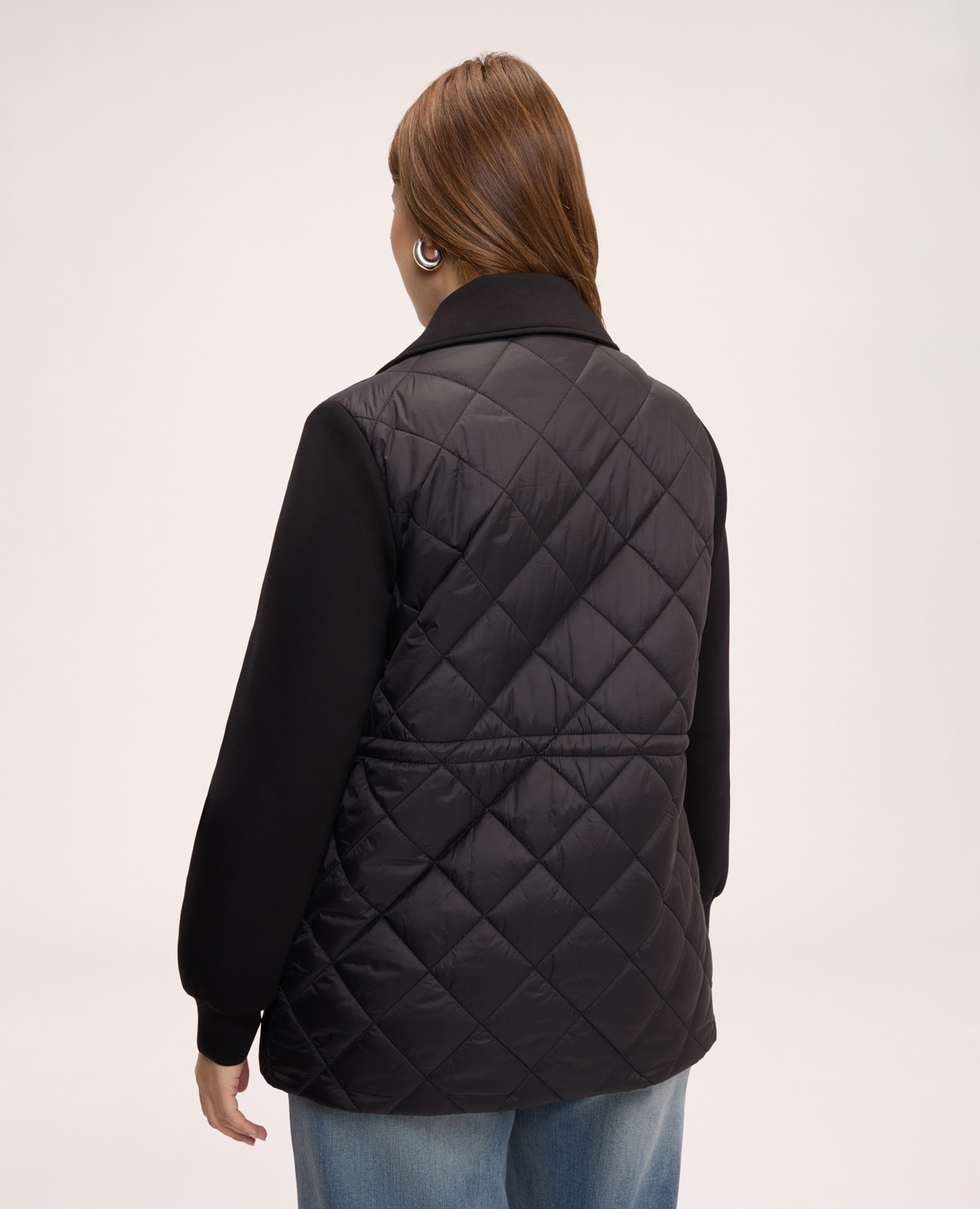 Plumífero de mujer trench de doble botonadura cierre cruzado con botones mangas largas con puño - Fiorella Rubino - Negro Negro-2