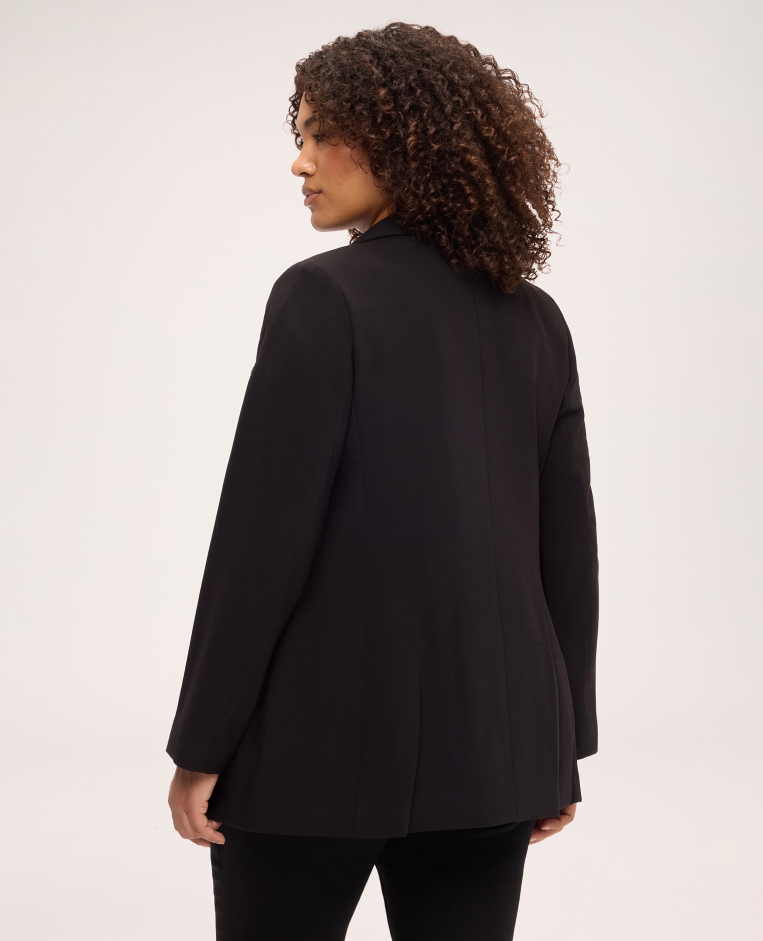 Blazer de mujer cruzado con aplicación de joya solapas de pico bolsillos con solapa y aplicaciones de joyería en la parte delantera - Fiorella Rubino - Negro Negro-2