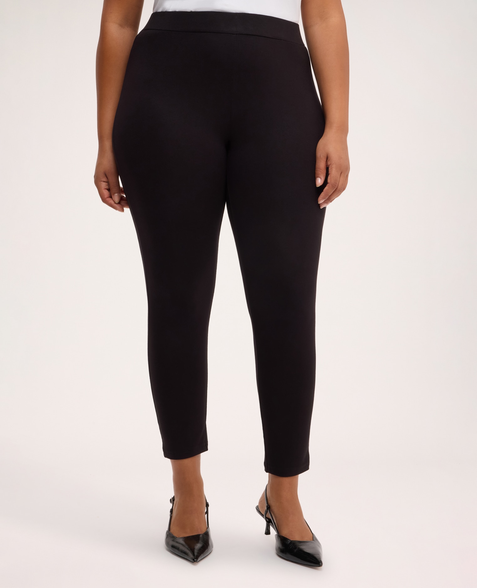 Leggings de mujer de punto de viscosa ajuste para el máximo confort - Fiorella Rubino - Negro Negro-3