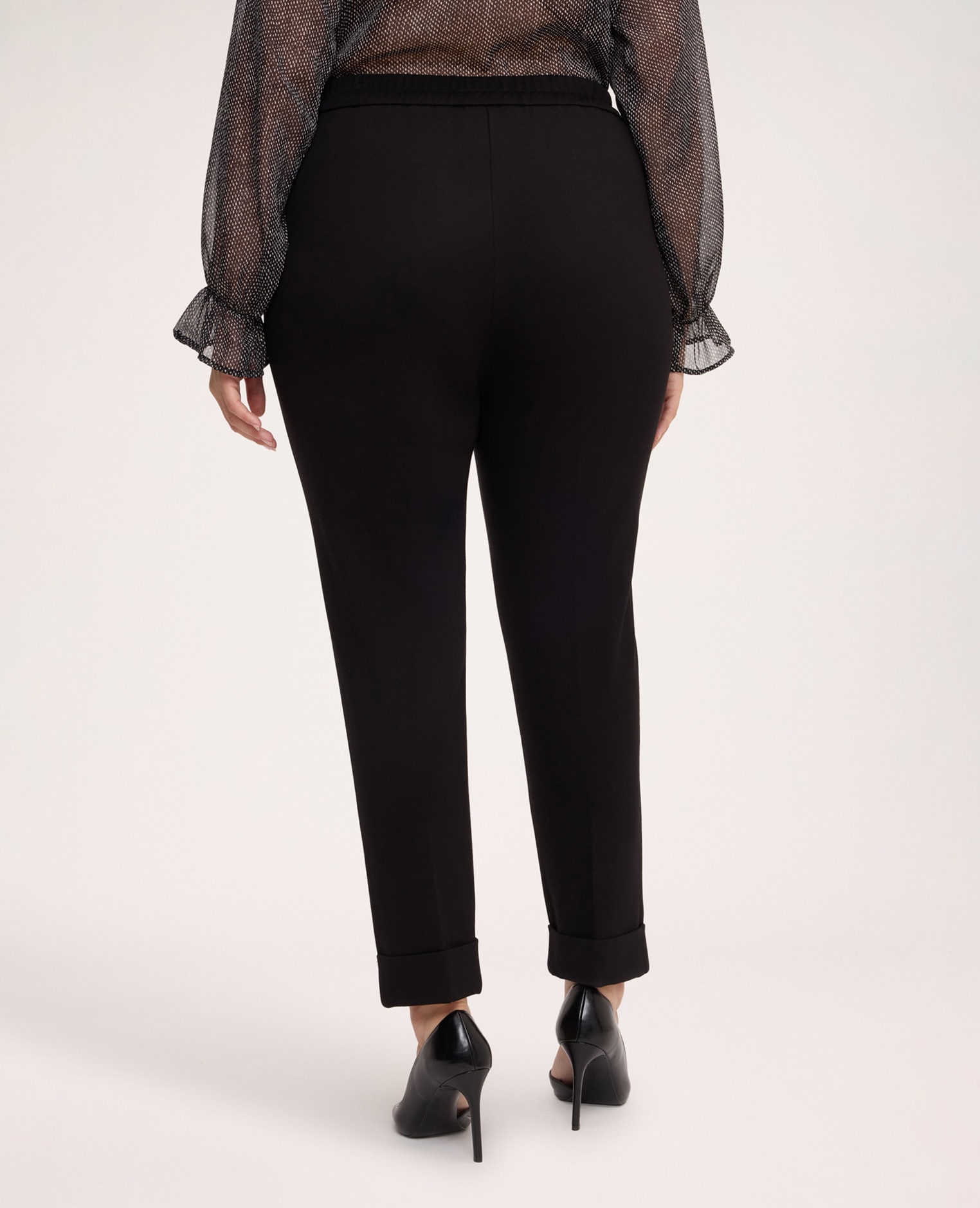 Imagen 2 de Pantalones de mujer new york en punto milano ajuste y diseño para el máximo confort - Fiorella Rubino - Negro Negro