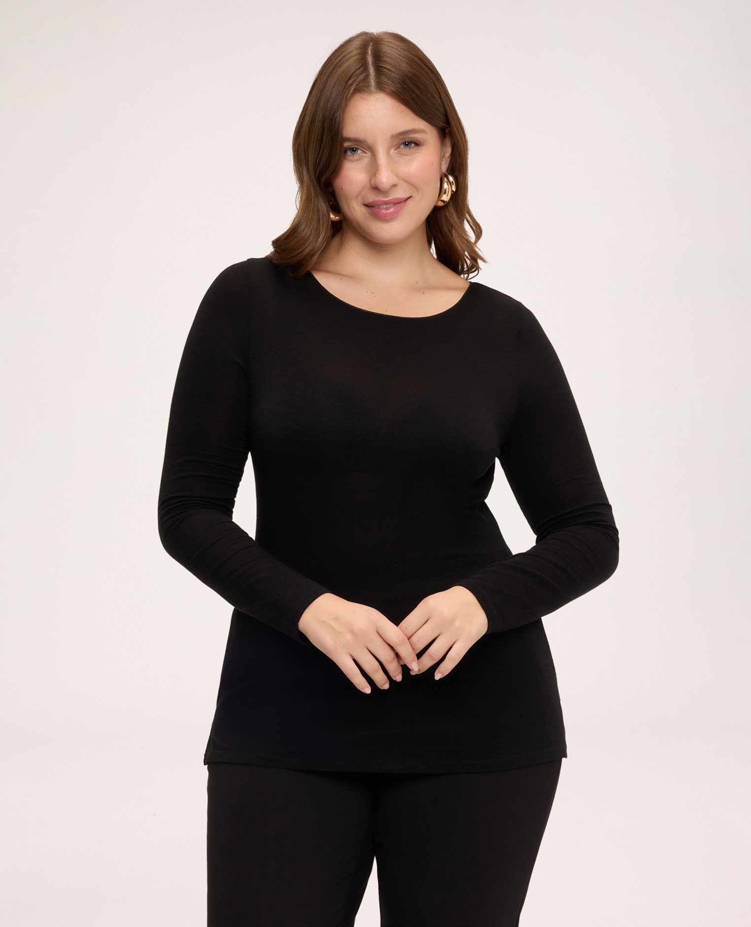 Imagen 1 de Jersey de mujer segunda piel en mezcla de cachemira ajuste y diseño para el máximo confort Negro
