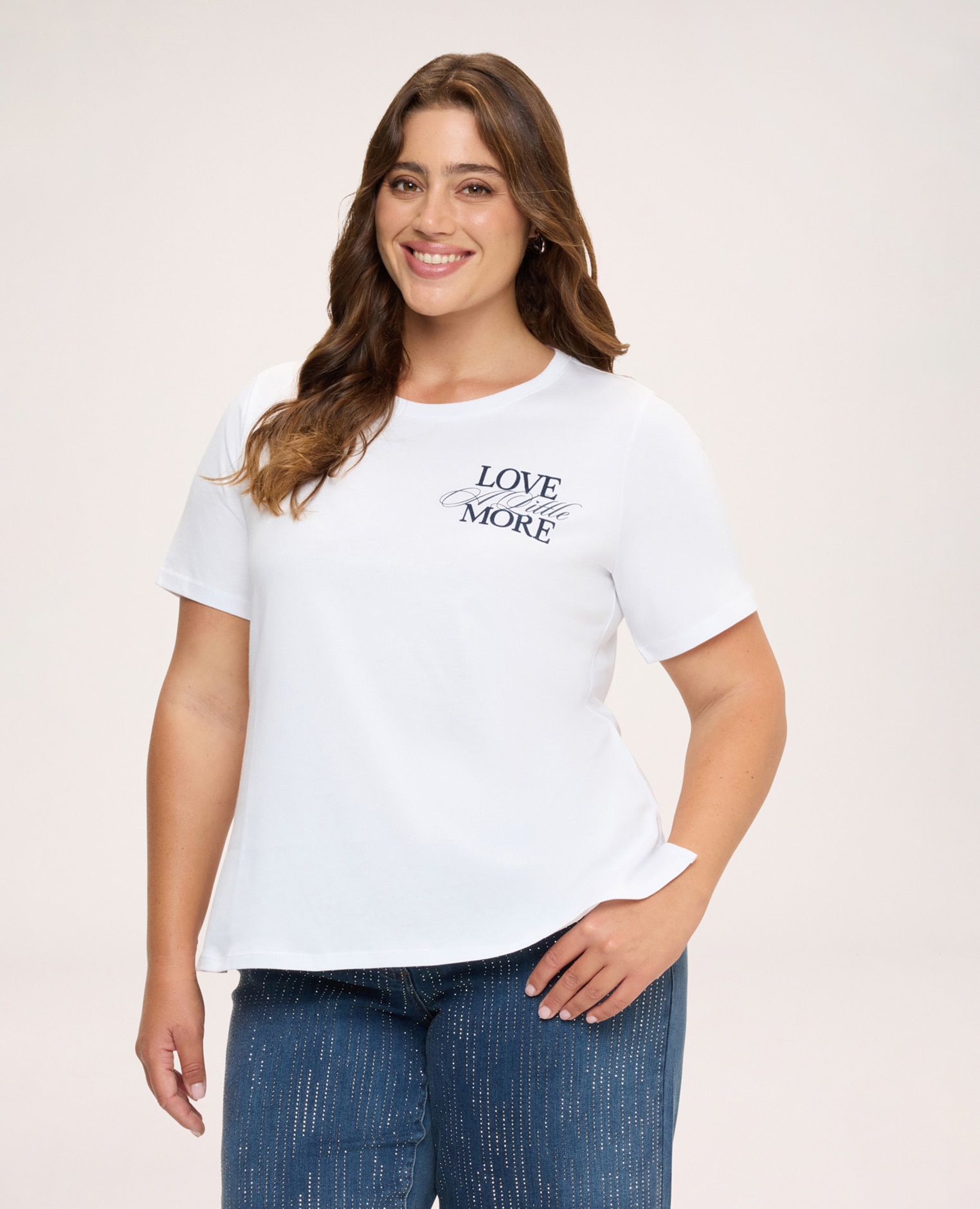 Camiseta de mujer de algodón con estampado para el máximo confort - Fiorella Rubino - Blanco Blanco-1