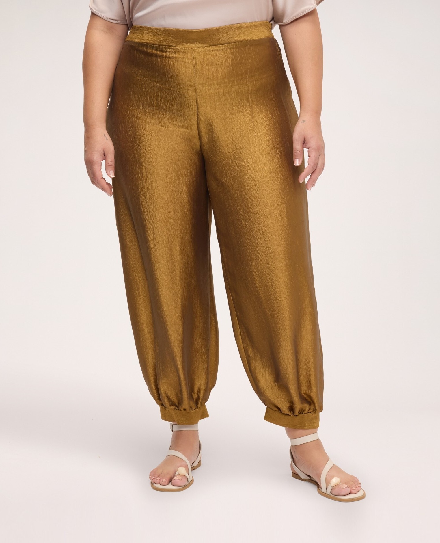 Pantalones de mujer balloon con arabesco mood arabesco - Fiorella Rubino - Oro Oro-3