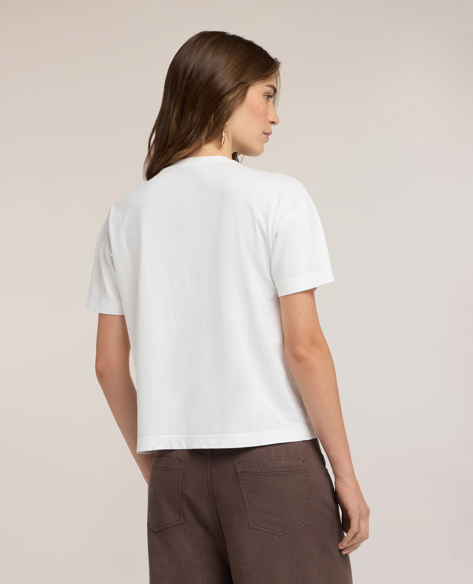 Camiseta de mujer estampada ajuste regular con estampado en el frente - Motivi - Blanco Blanco-2