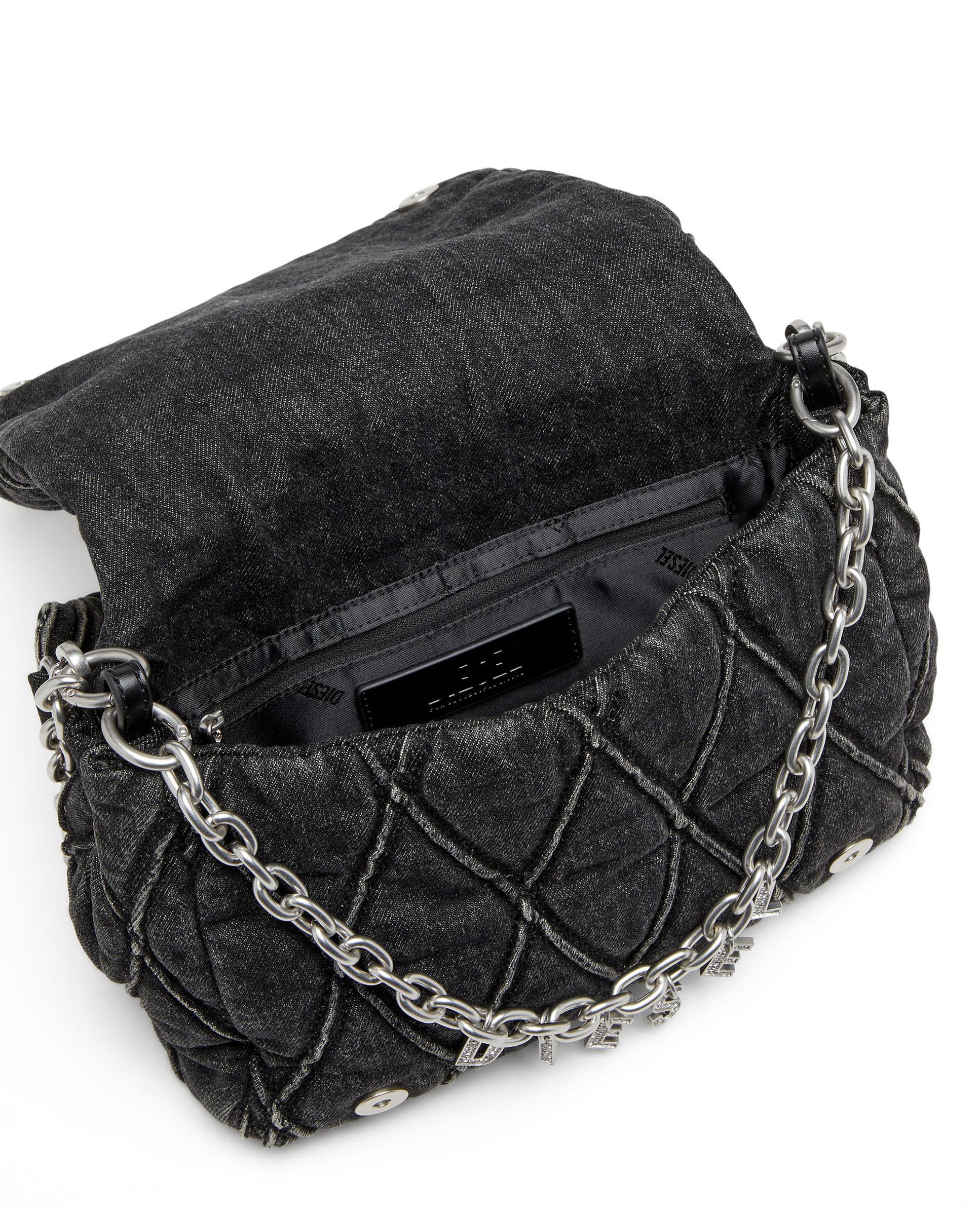 Bolso de hombro DIESEL de mujer con estampado geométrico - Negro Negro-4