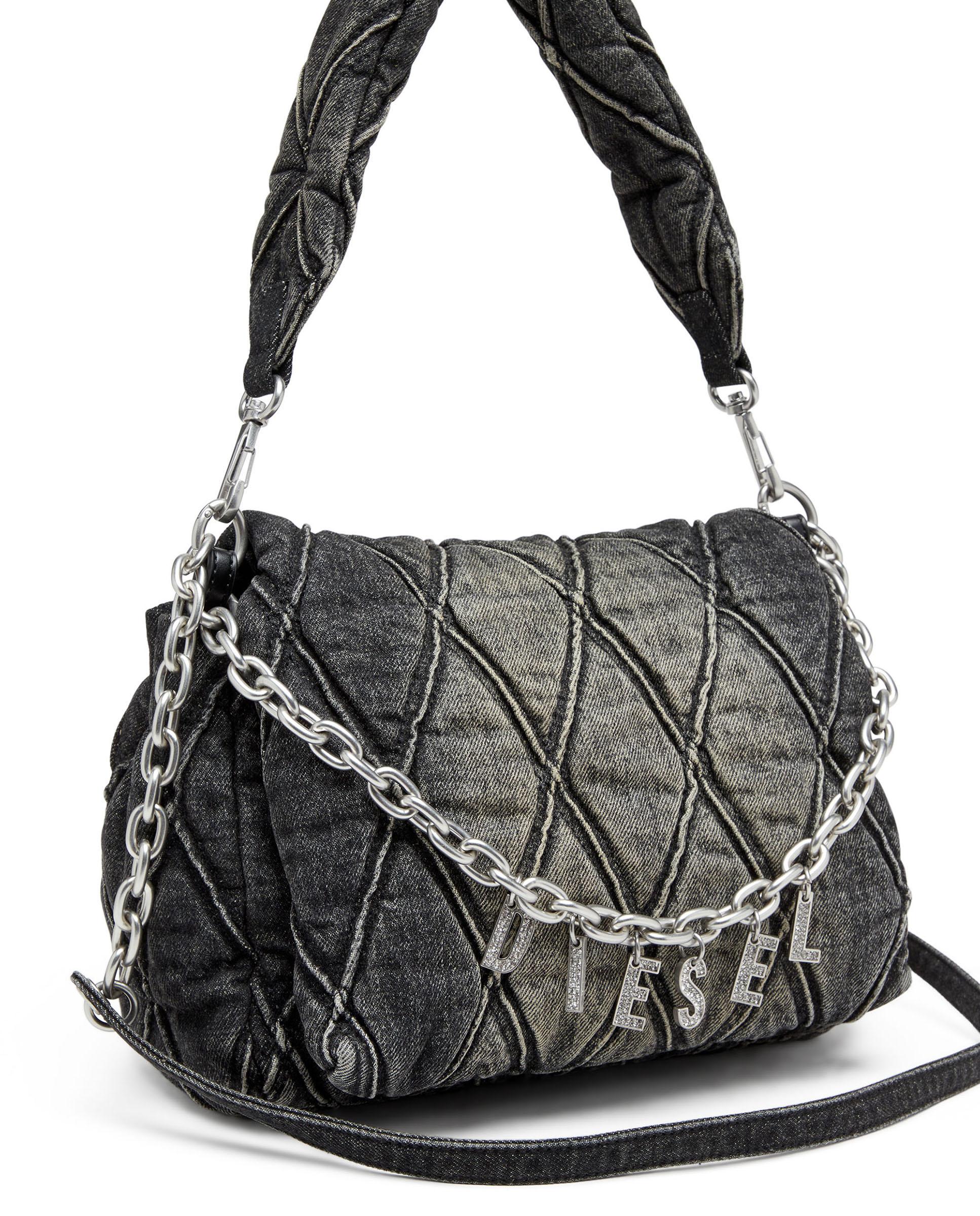 Bolso de hombro DIESEL de mujer con estampado geométrico - Negro Negro-5