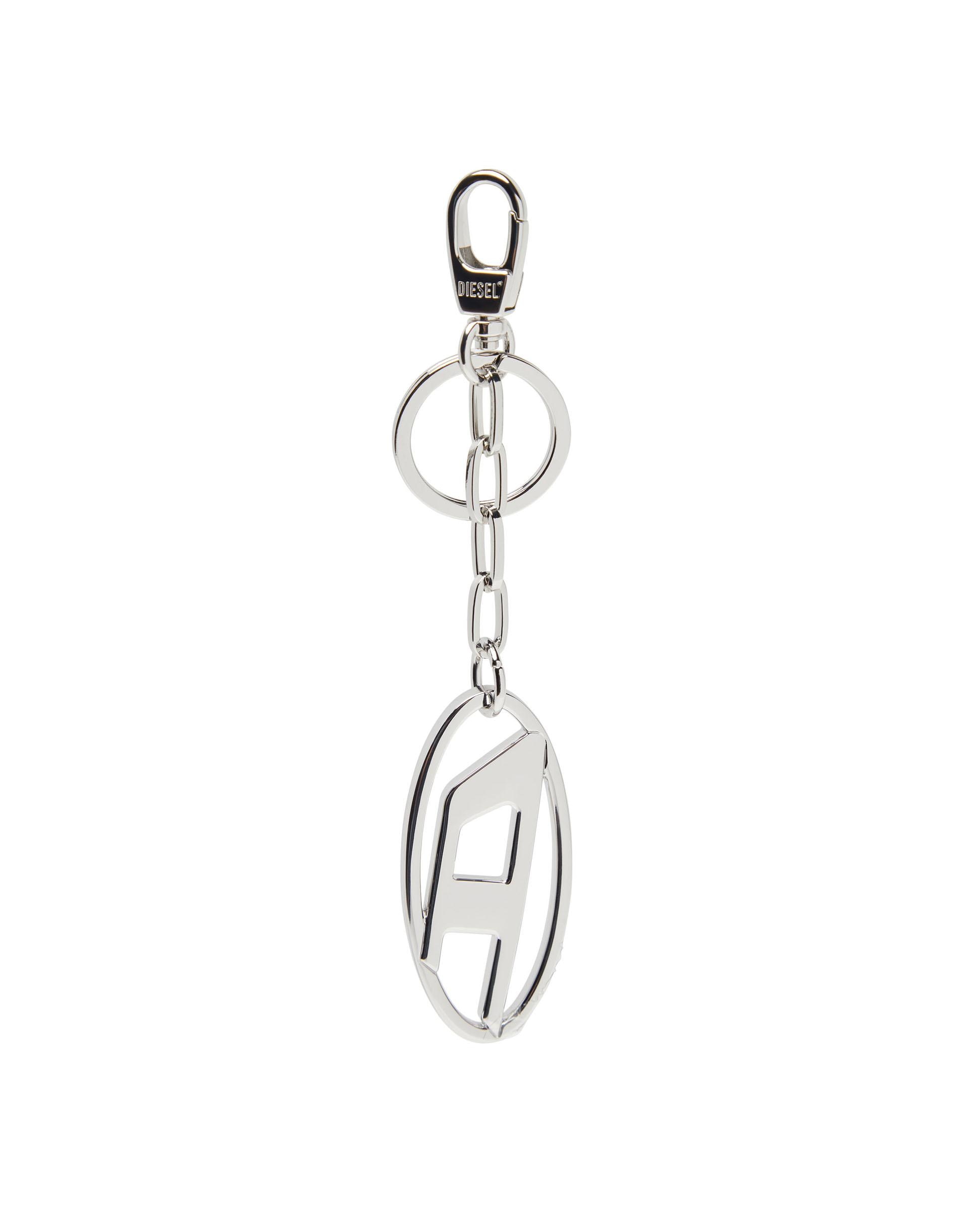 Imagen 2 de Llavero DIESEL de mujer con placa oval D y cadena - Plata Plata