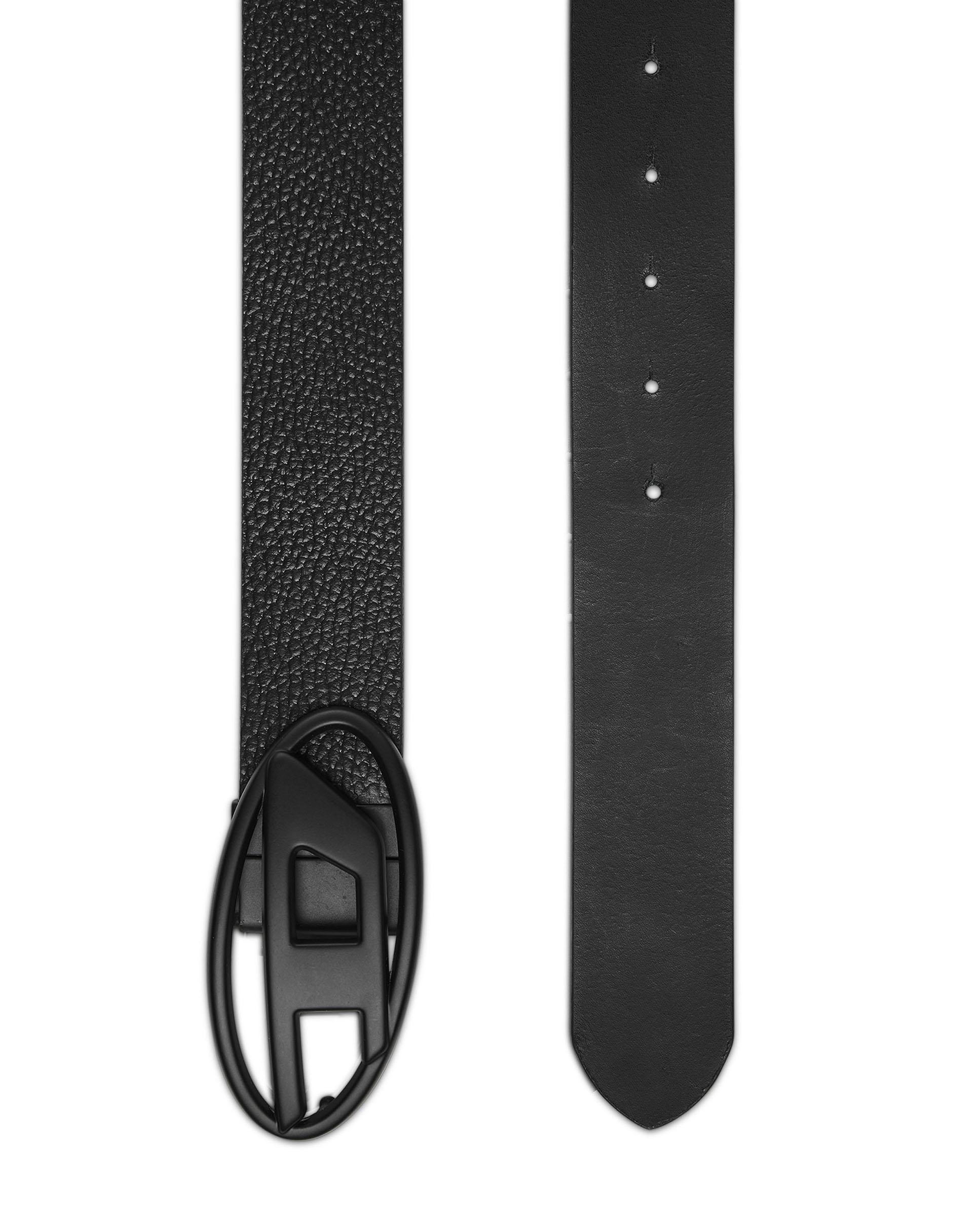 Cinturón DIESEL de hombre en cuero reversible y hebilla de metal - Negro Negro-3