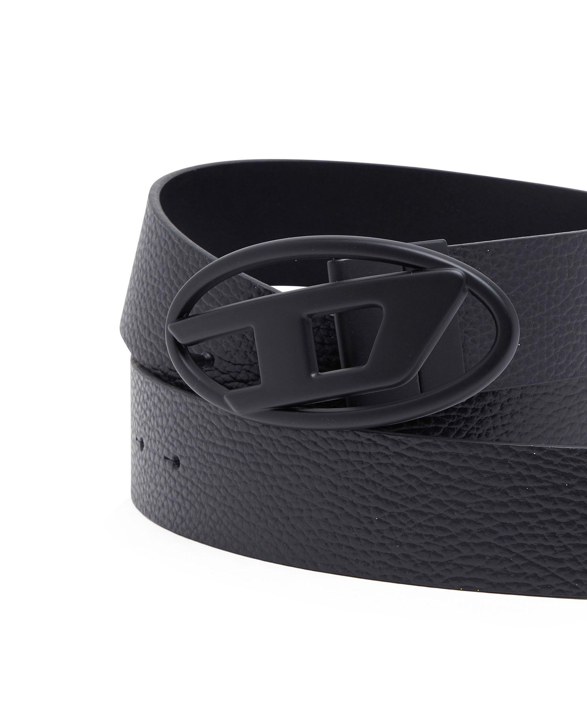 Cinturón DIESEL de hombre en cuero reversible y hebilla de metal - Negro Negro-2