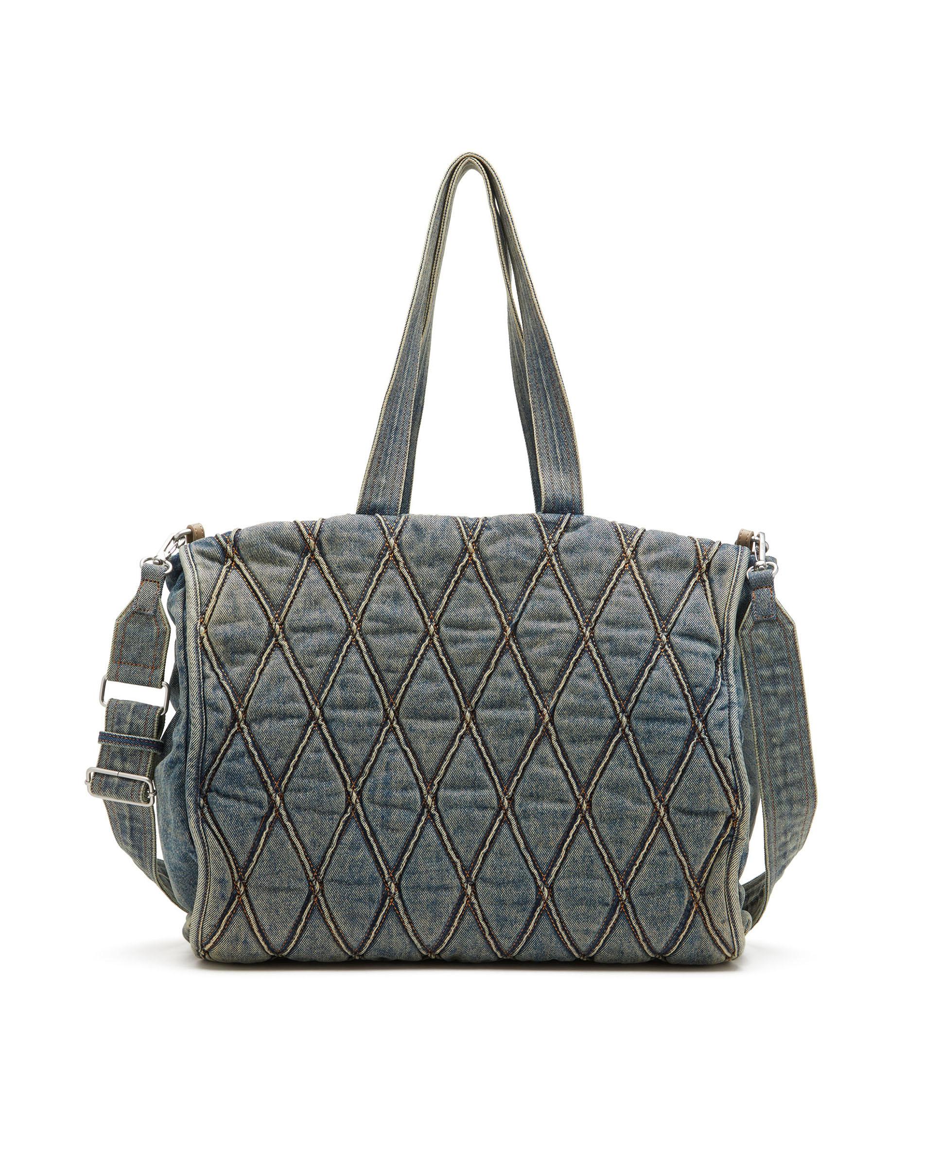 Bolso de hombro de mujer estilo shopper convertible en bandolera - Diesel - Azul marino Azul marino-4