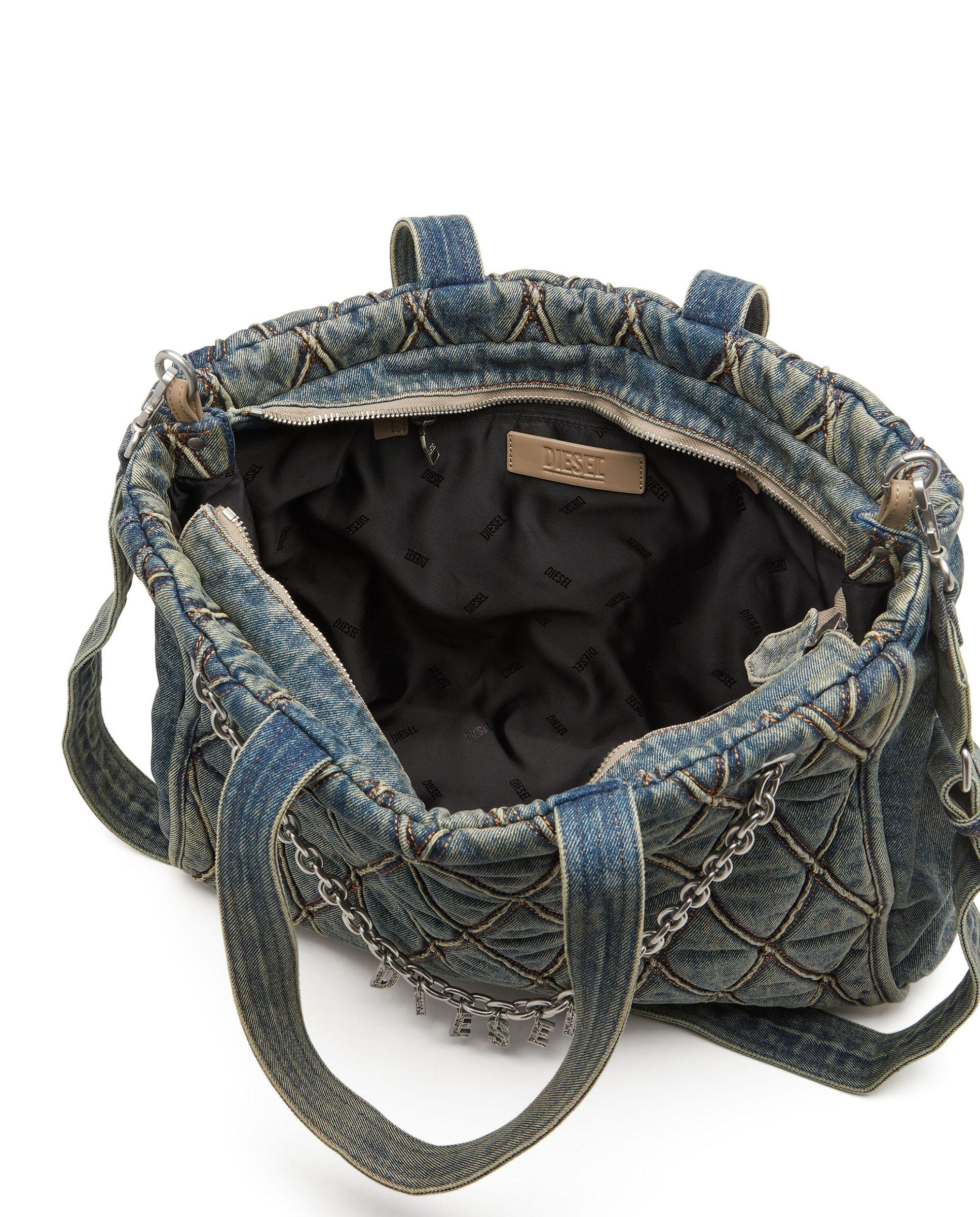 Bolso de hombro de mujer estilo shopper convertible en bandolera - Diesel - Azul marino Azul marino-5