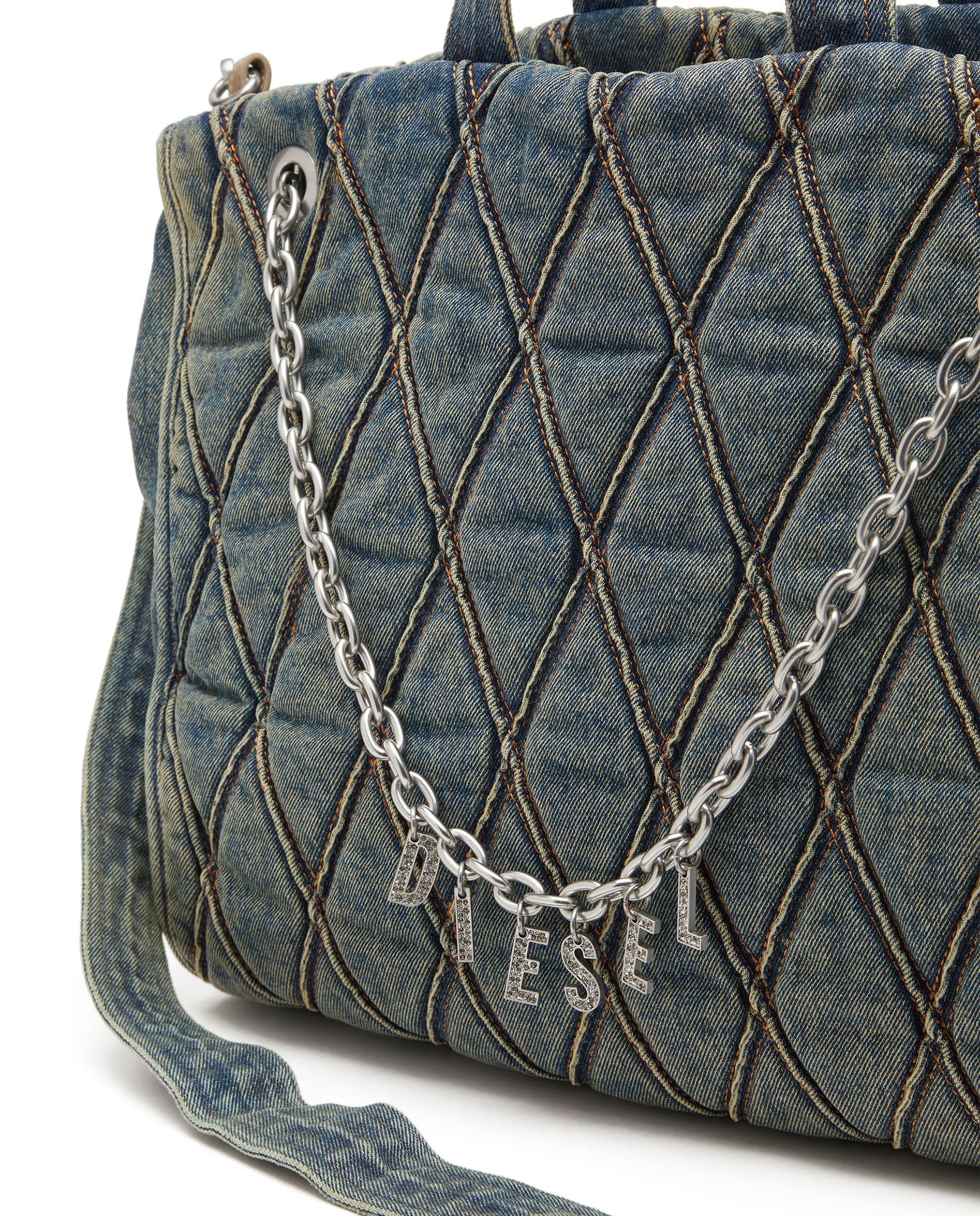 Bolso de hombro de mujer estilo shopper convertible en bandolera - Diesel - Azul marino Azul marino-3