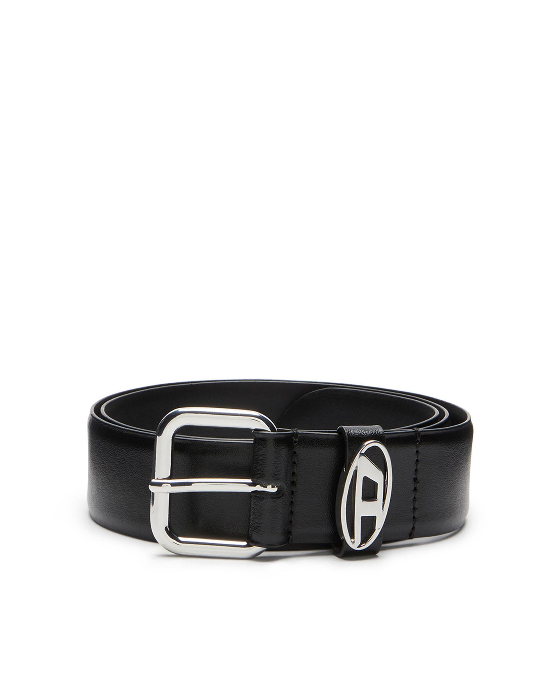 Imagen 1 de Cinturón unisex DIESEL de piel con hebilla metálica Negro