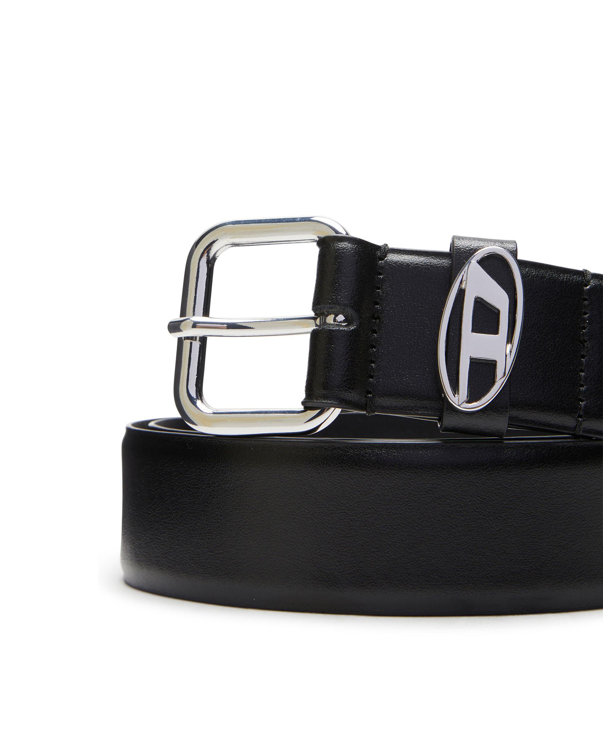 Imagen 3 de Cinturón unisex DIESEL de piel con hebilla metálica - Negro Negro
