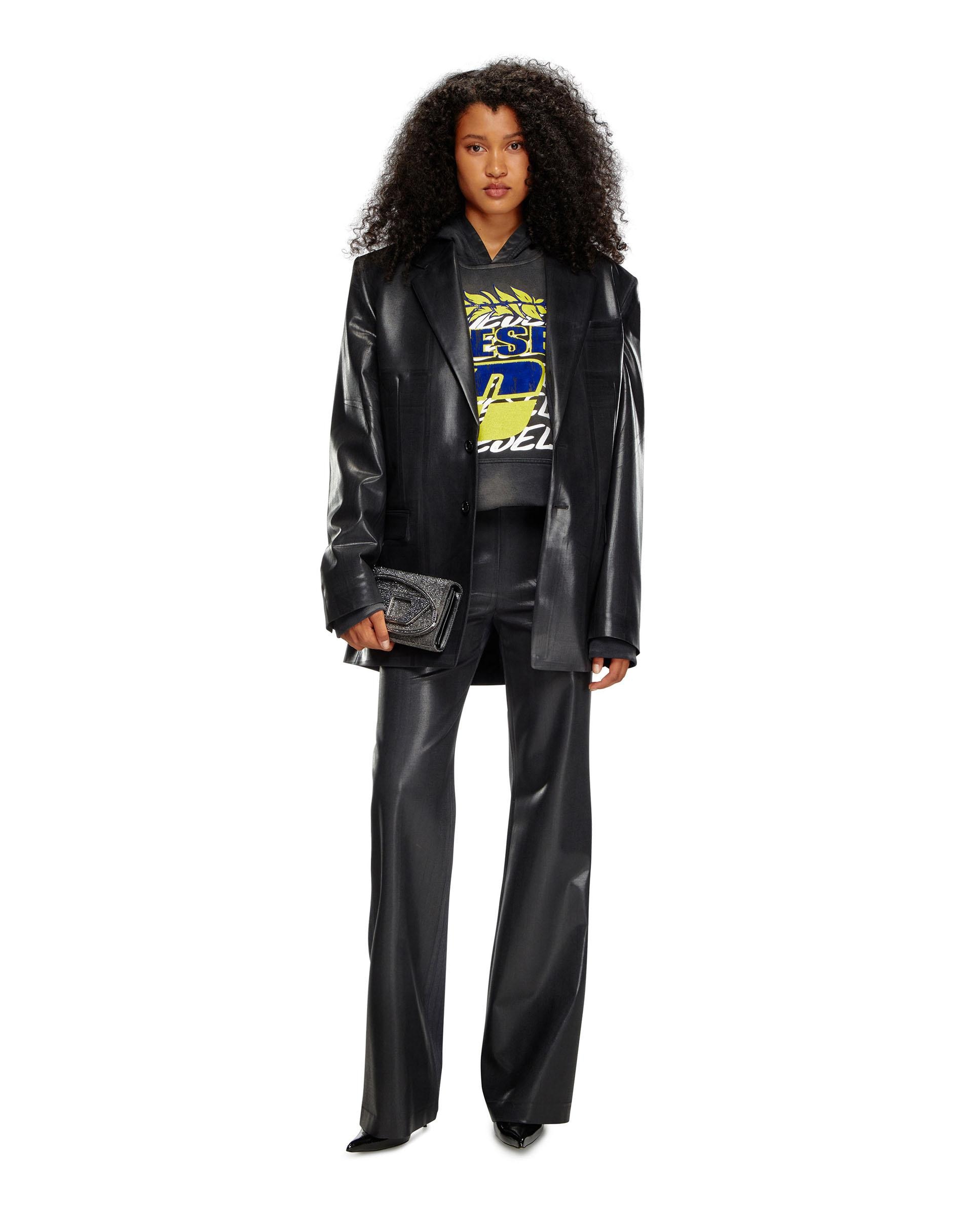 Diesel - Pantalón de campana de mujer con cremallera lateral oculta.