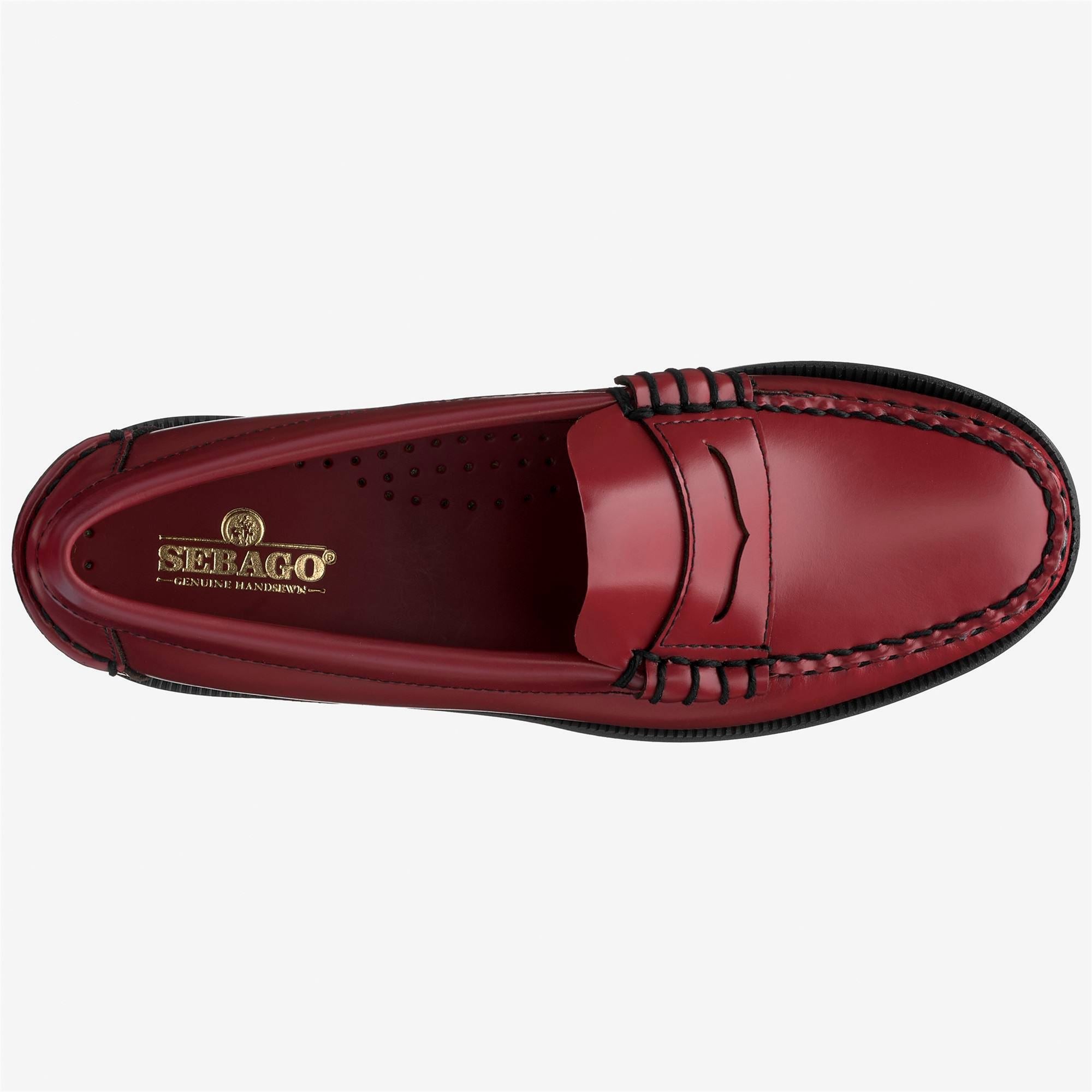 Mocasines de mujer de piel impermeables con suela de cuero - Sebago - Rojo Rojo-4