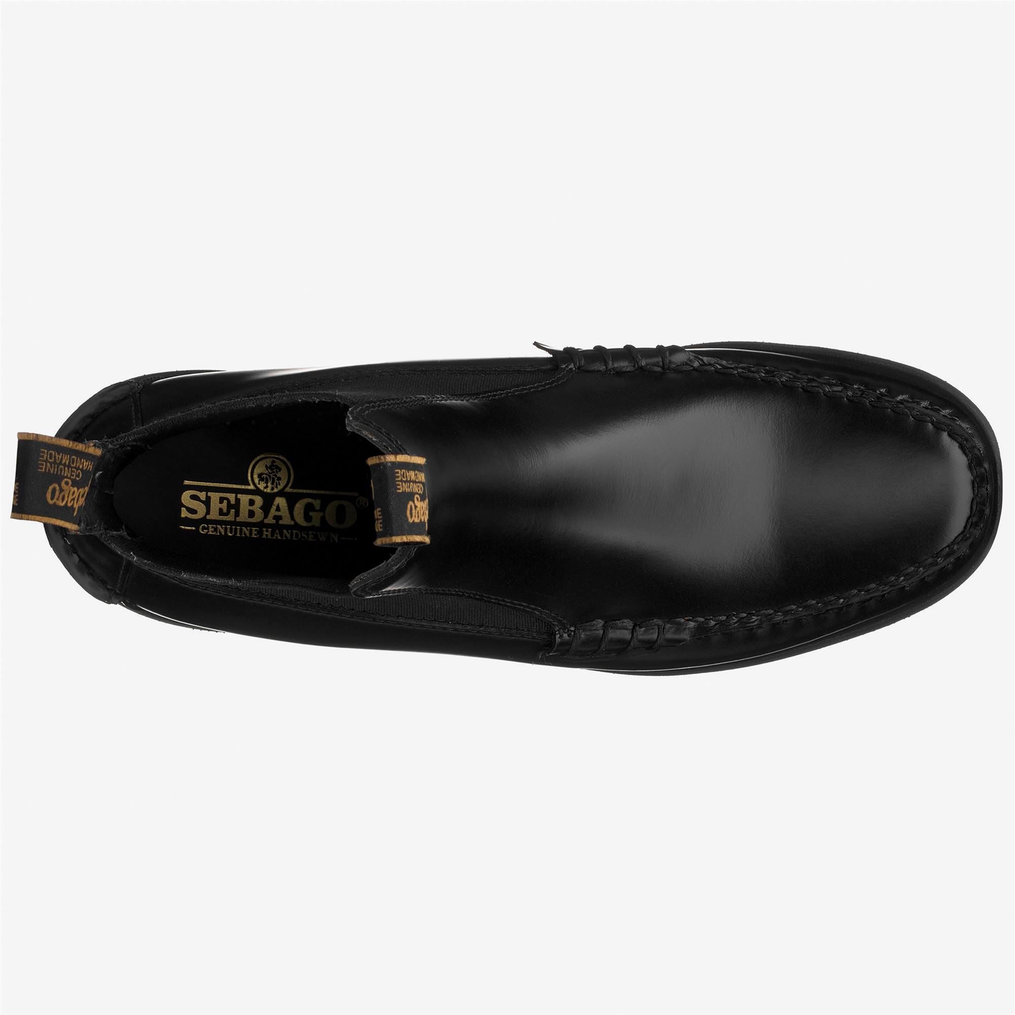 Botines chelsea de mujer de piel con cierre elástico - Sebago - Negro Negro-4