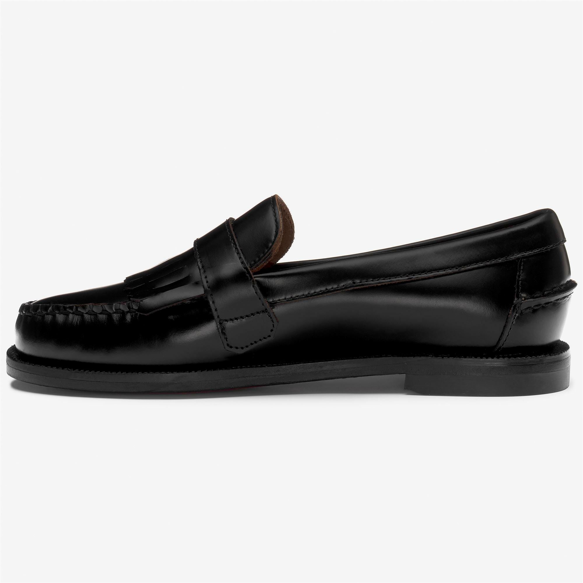 Mocasines de mujer de piel con flecos - Sebago - Negro Negro-2