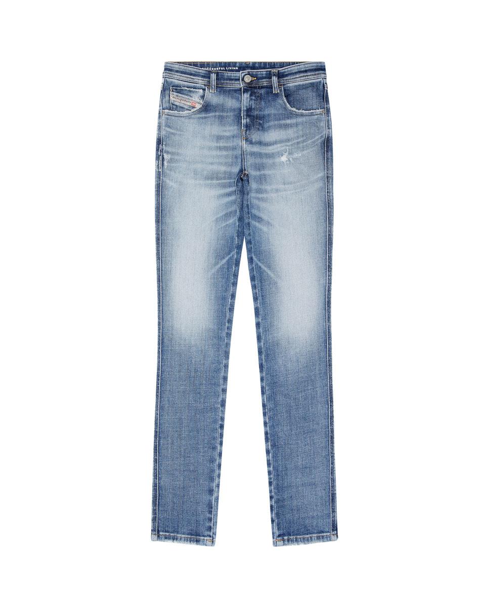 Vaquero pitillo de mujer de tiro bajo con efecto desgastado - Diesel - Azul Azul-5