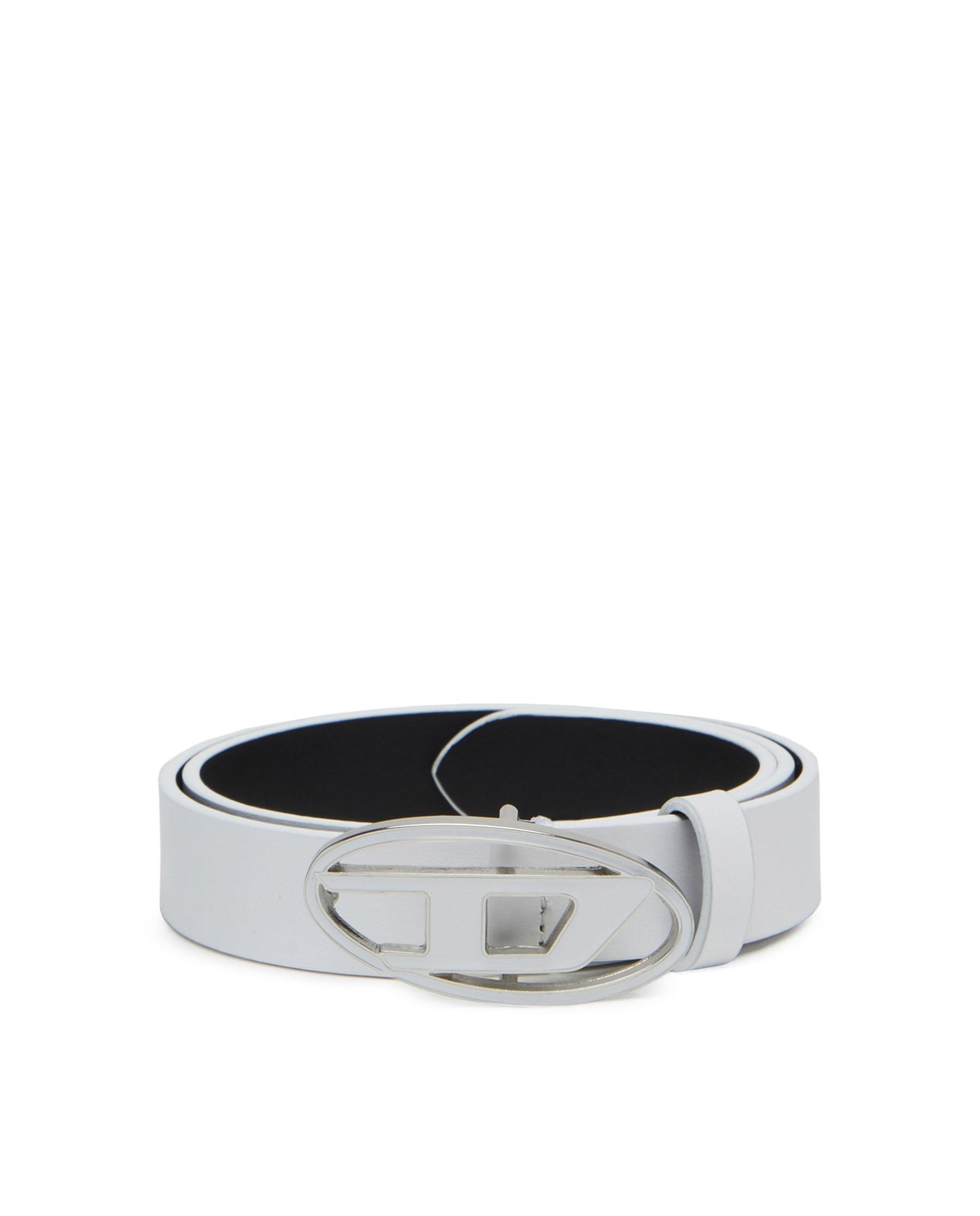 Cinturón de mujer de piel con hebilla - Diesel - Blanco Blanco-1