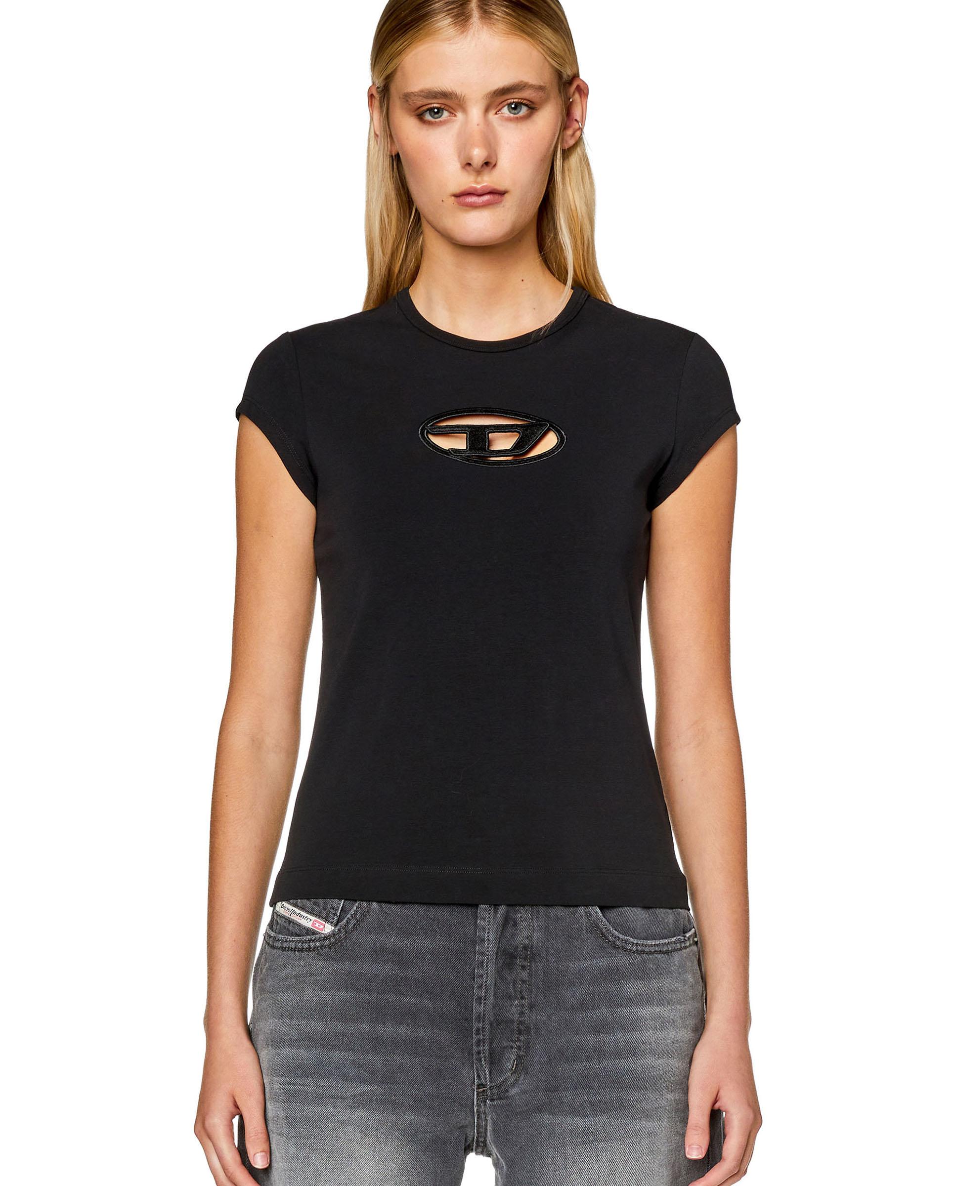 Camiseta de mujer DIESEL de manga corta con logo - Negro Negro-3