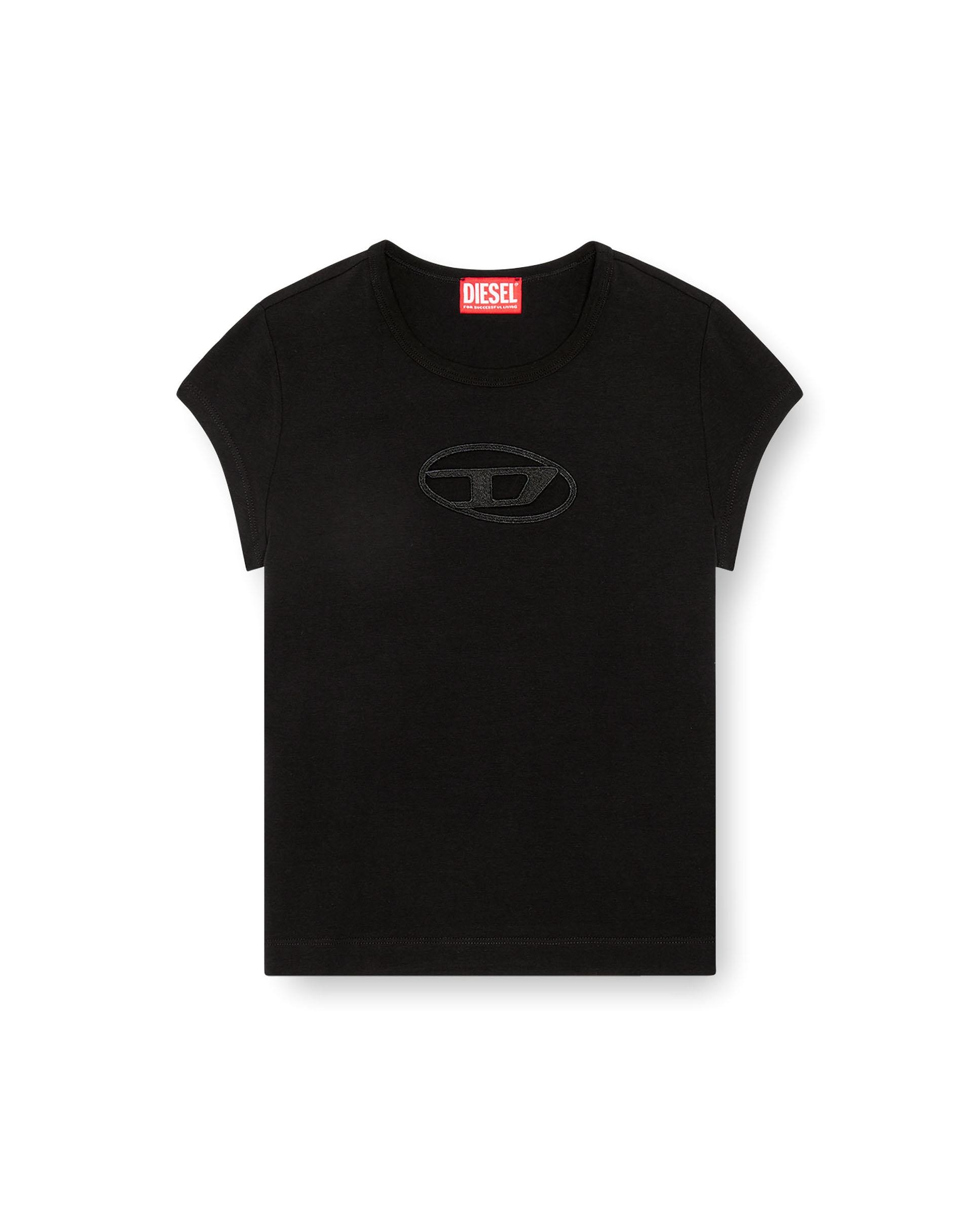 Camiseta de mujer DIESEL de manga corta con logo - Negro Negro-5