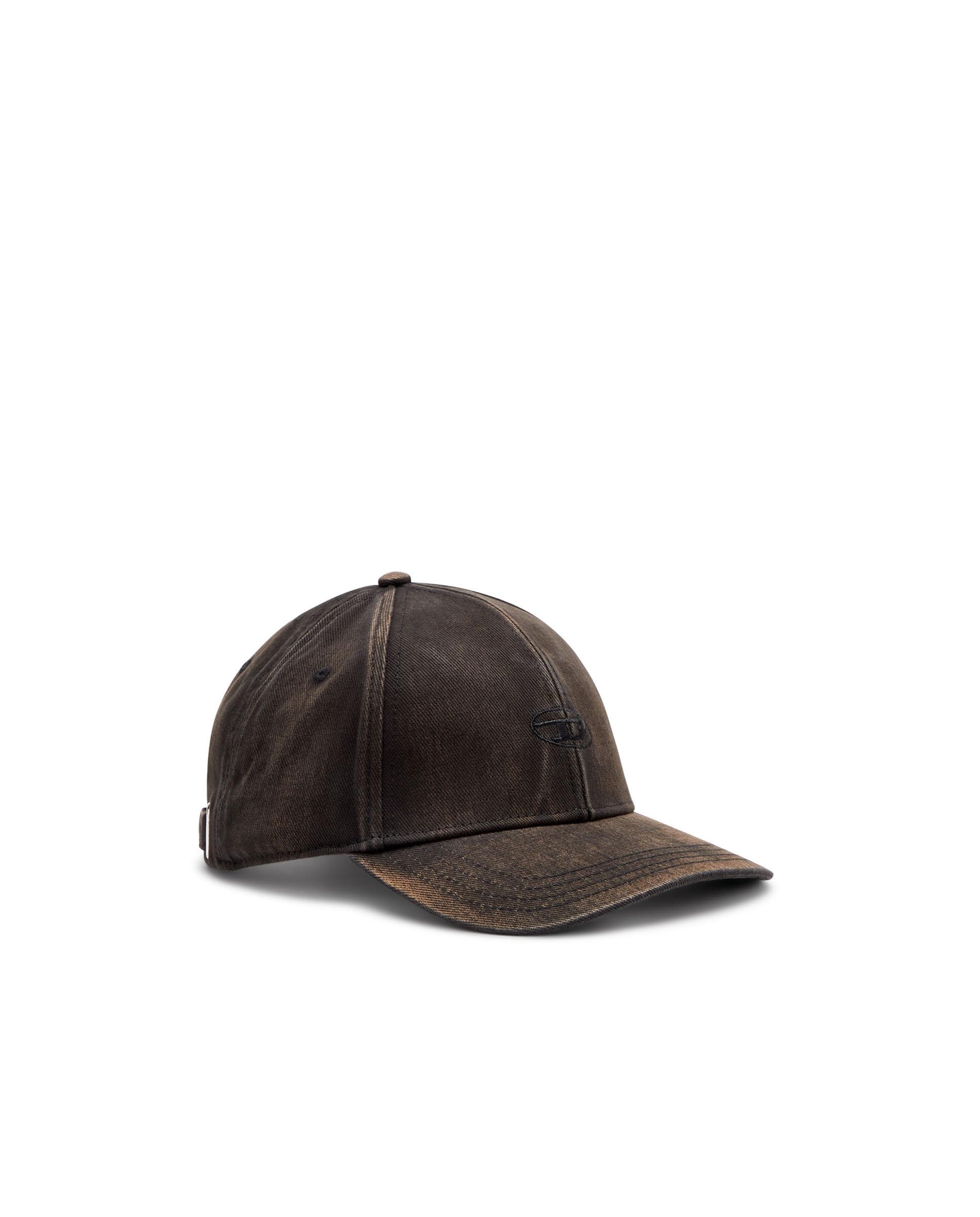 Imagen 0 de Gorra de béisbol de hombre en sarga de algodón lavada Negro