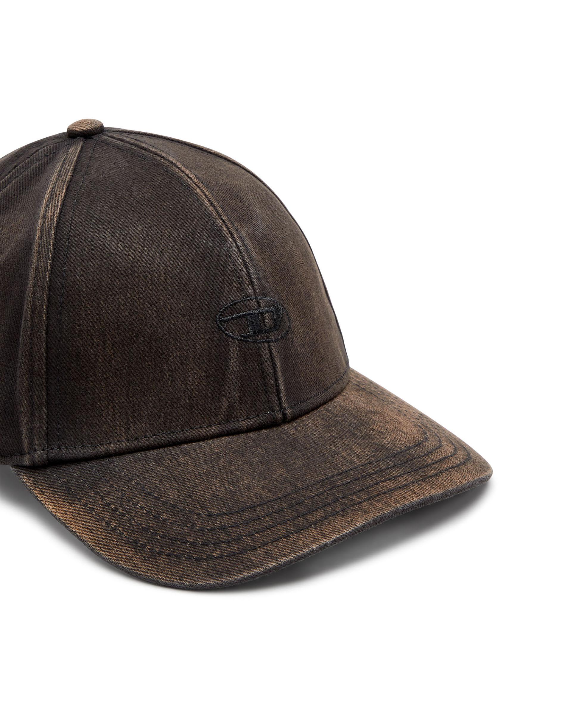 Gorra de béisbol de hombre en sarga de algodón lavada - Diesel - Negro Negro-3