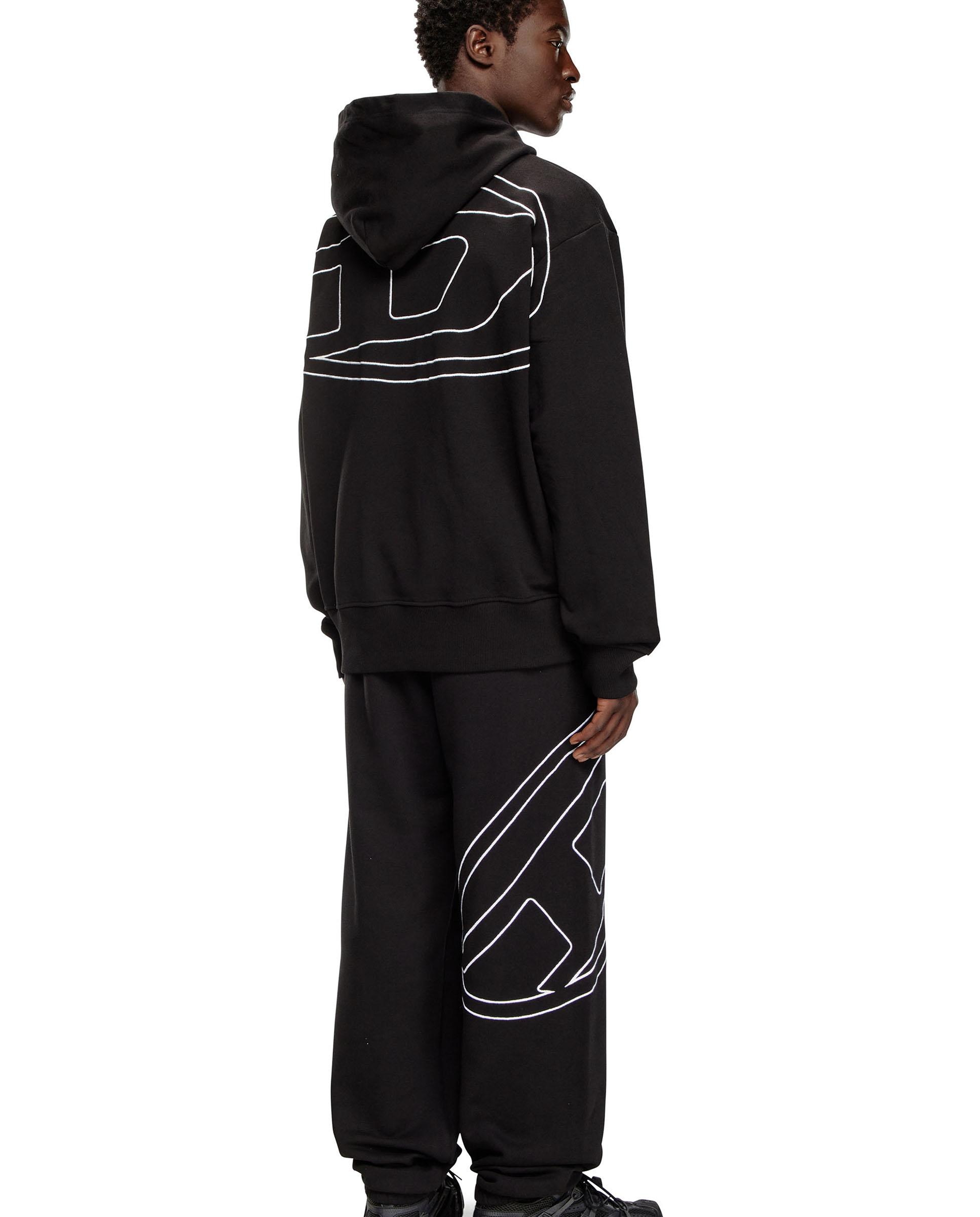 Sudadera de hombre con capucha con bordado del logotipo - Diesel - Negro Negro-3