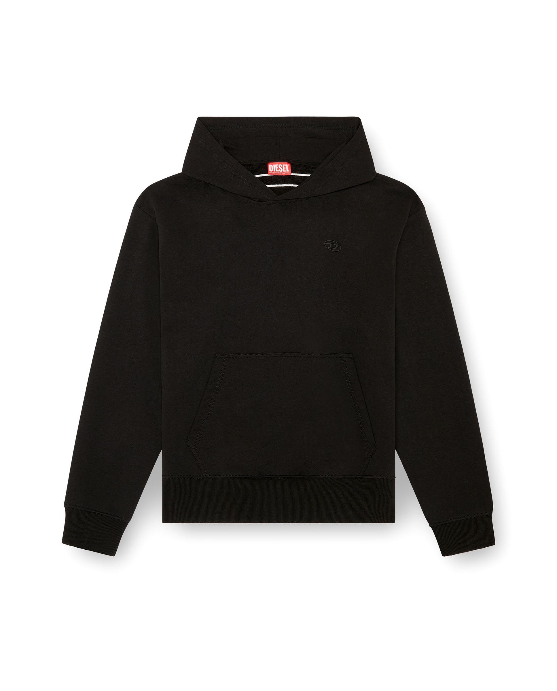 Sudadera de hombre con capucha con bordado del logotipo - Diesel - Negro Negro-4