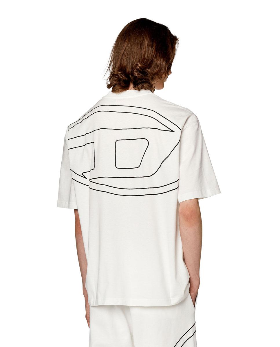 Diesel - Camiseta de hombre en blanco de manga corta.