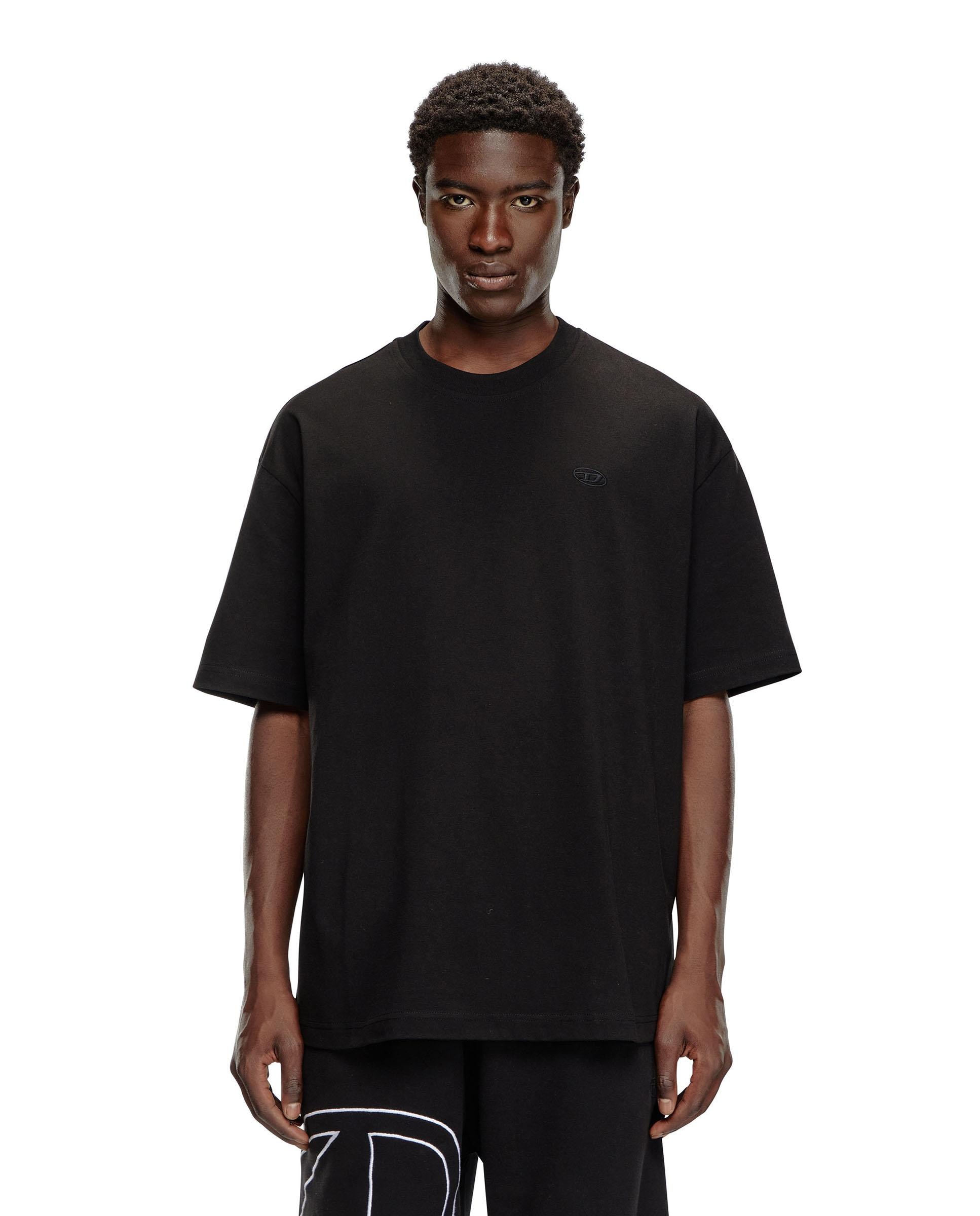 Diesel - Camiseta oversize de hombre con bordado oval D trasero.
