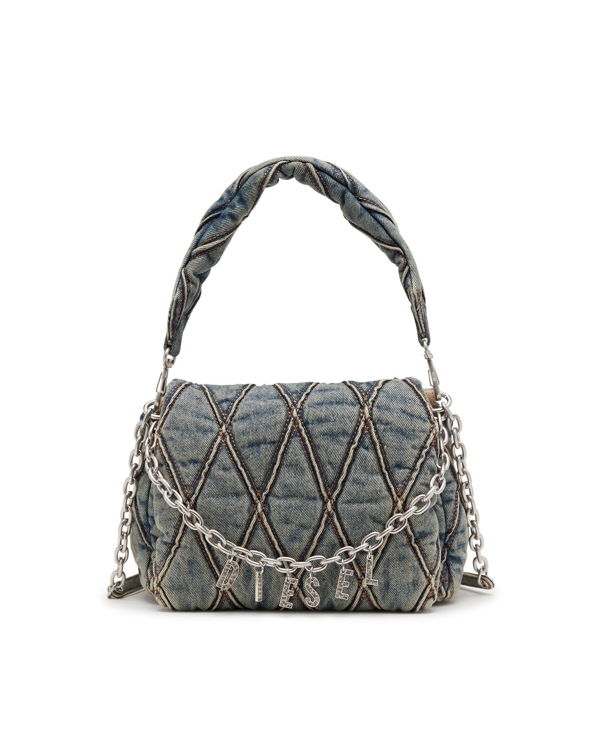 Imagen 0 de Bolso de hombro DIESEL de mujer con estampado geométrico Azul claro